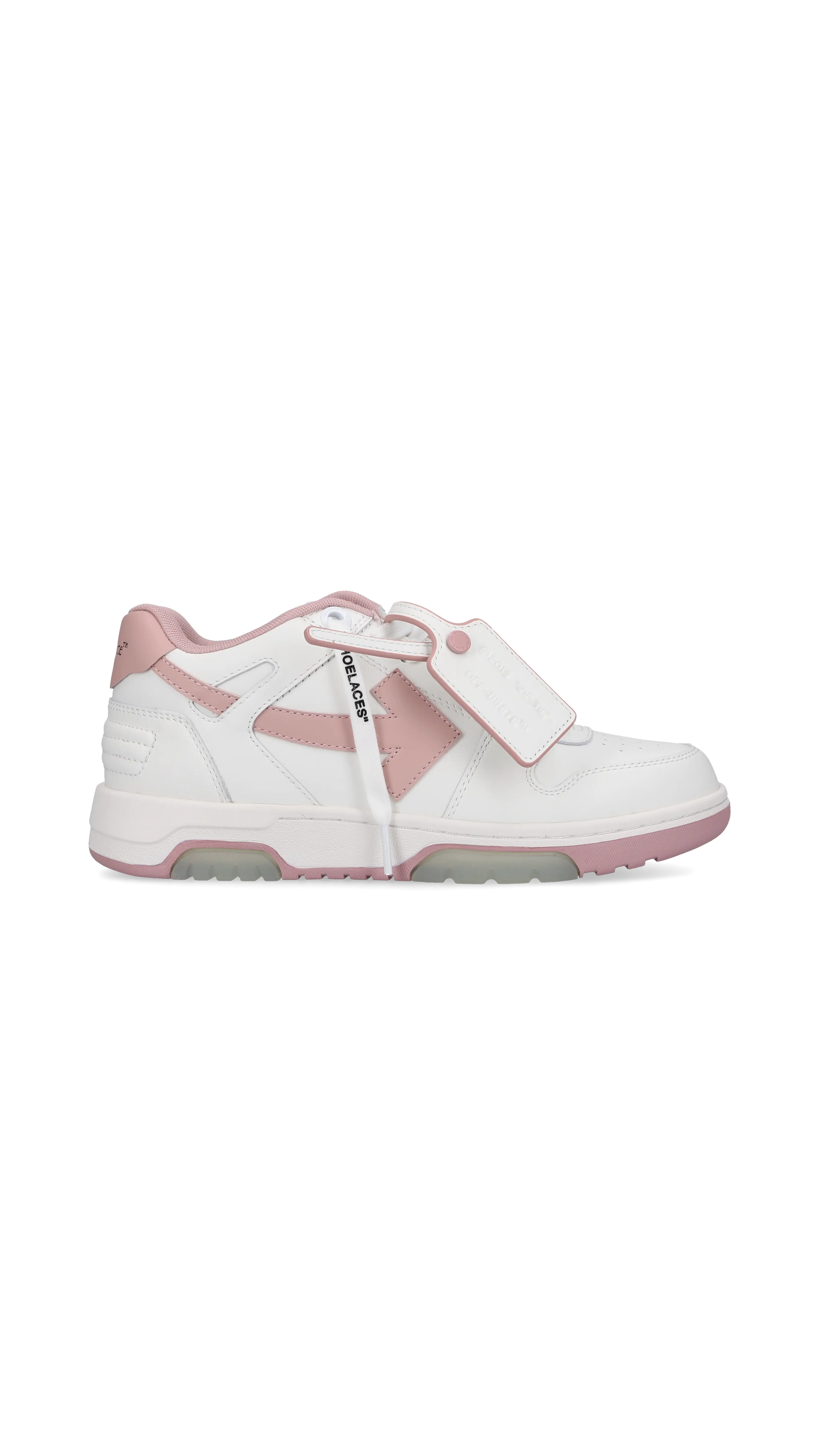 Out of Office Calfskin Sneaker - White/Pink