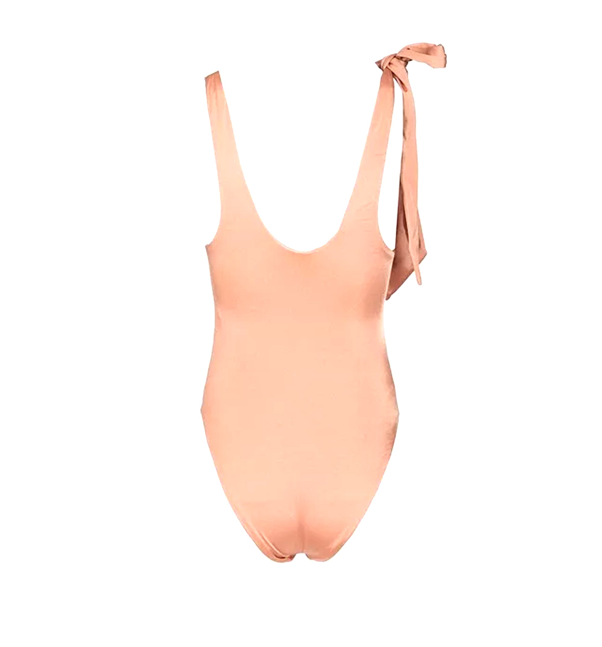 Knotted-Strap One-Piece Logo Swimsuit