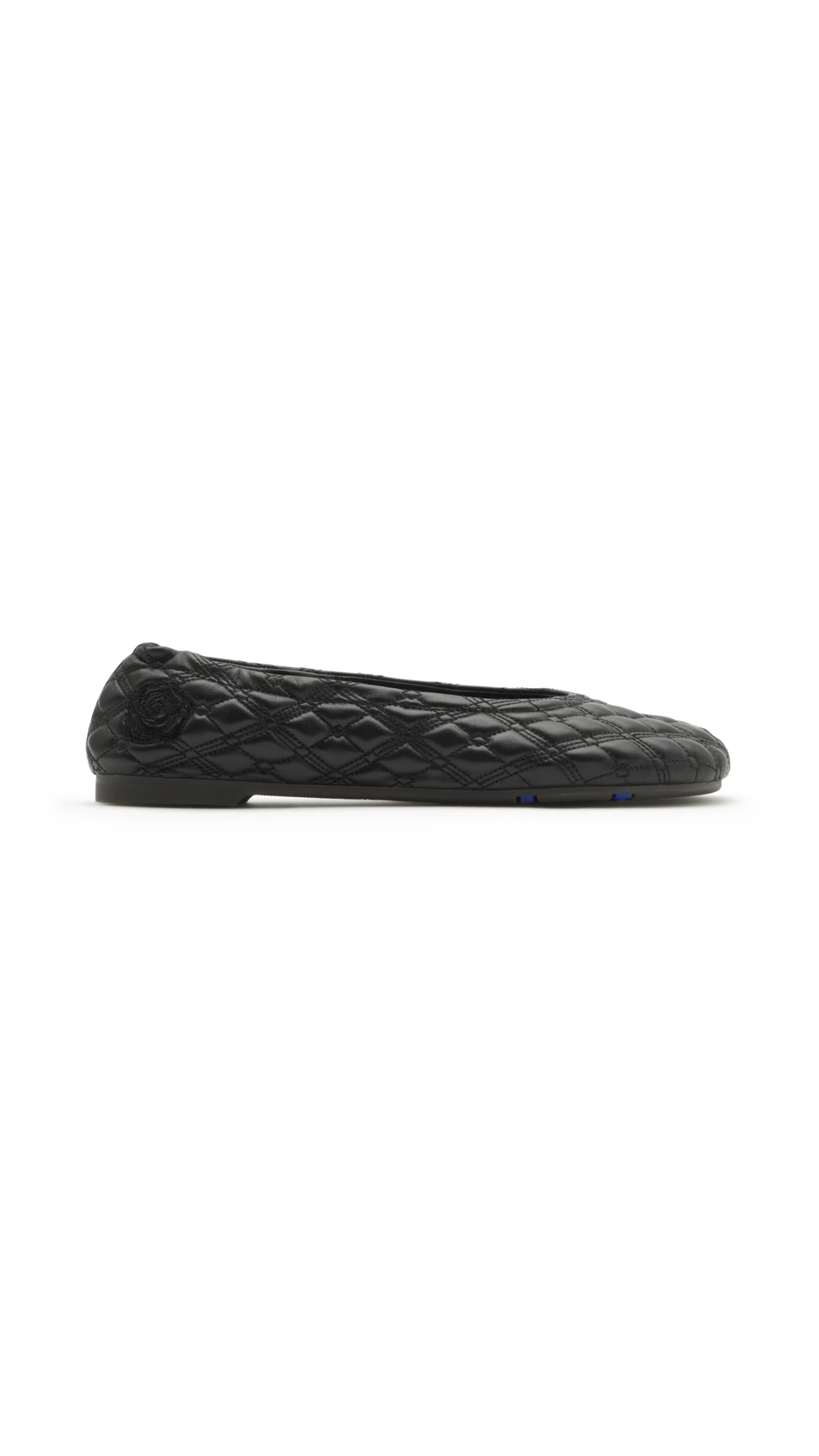 Leather Sadler Ballerinas - Black