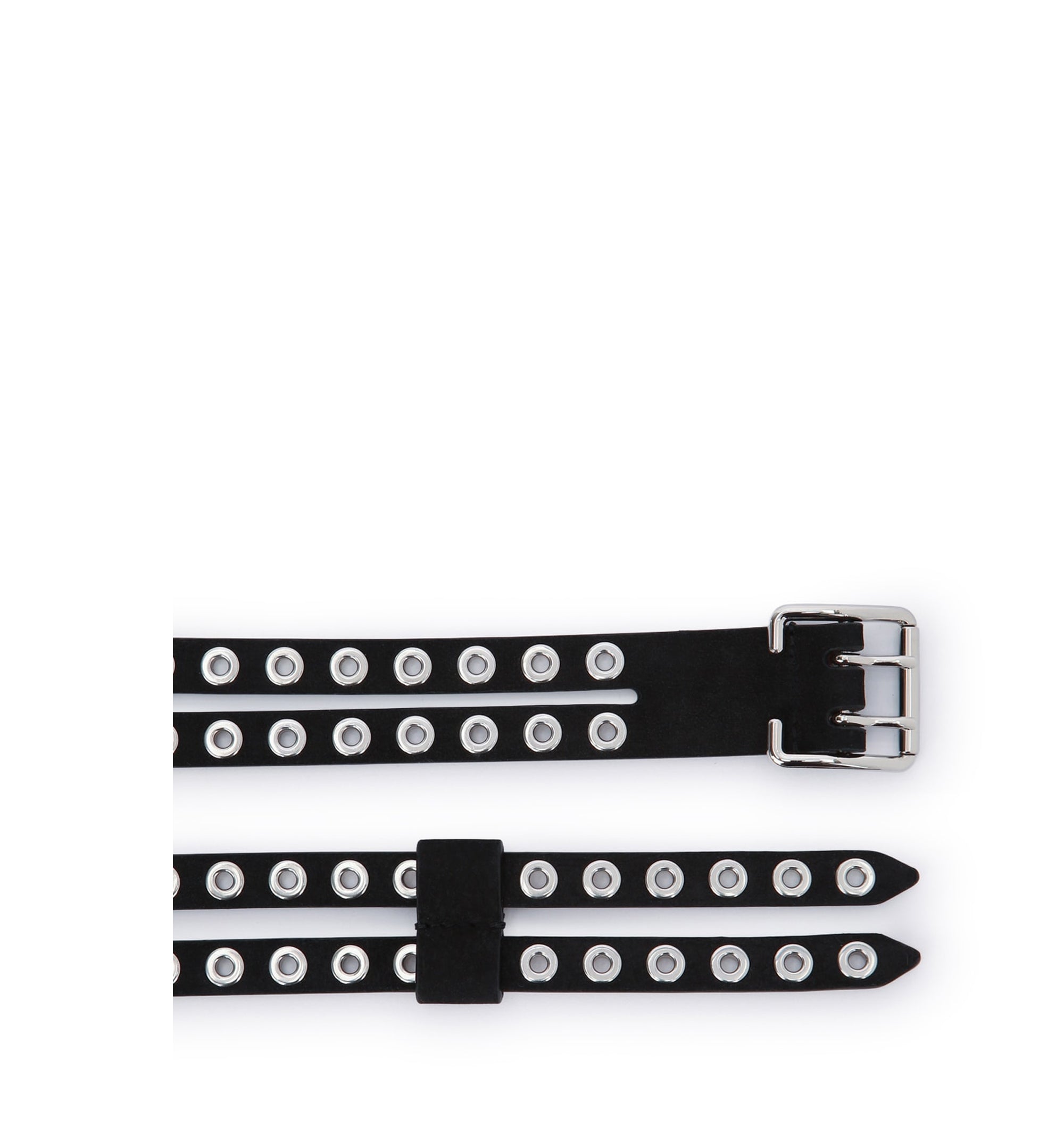 Biker Double Belt In Nubuck