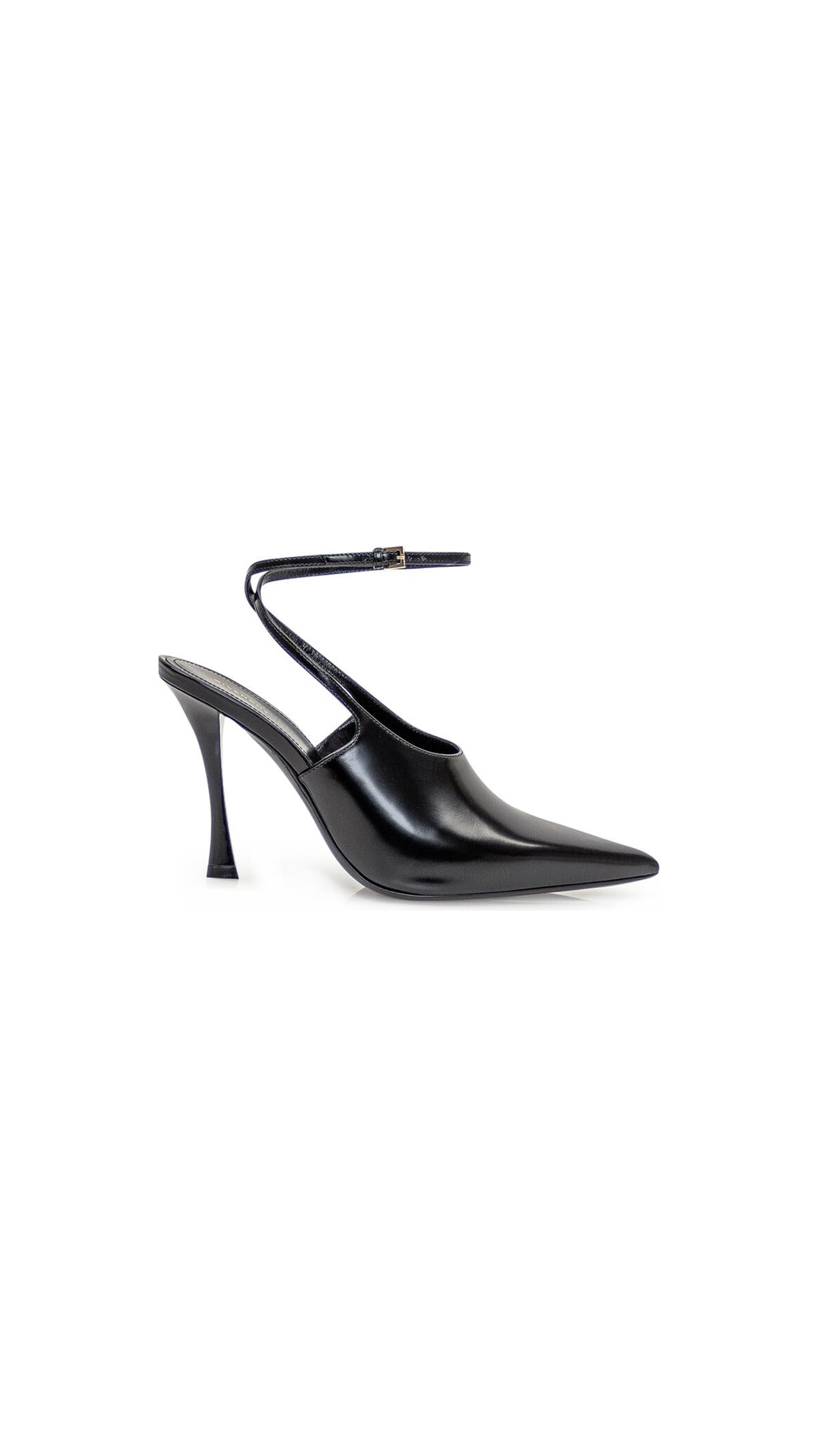 Show Slingbacks In Leather - Black