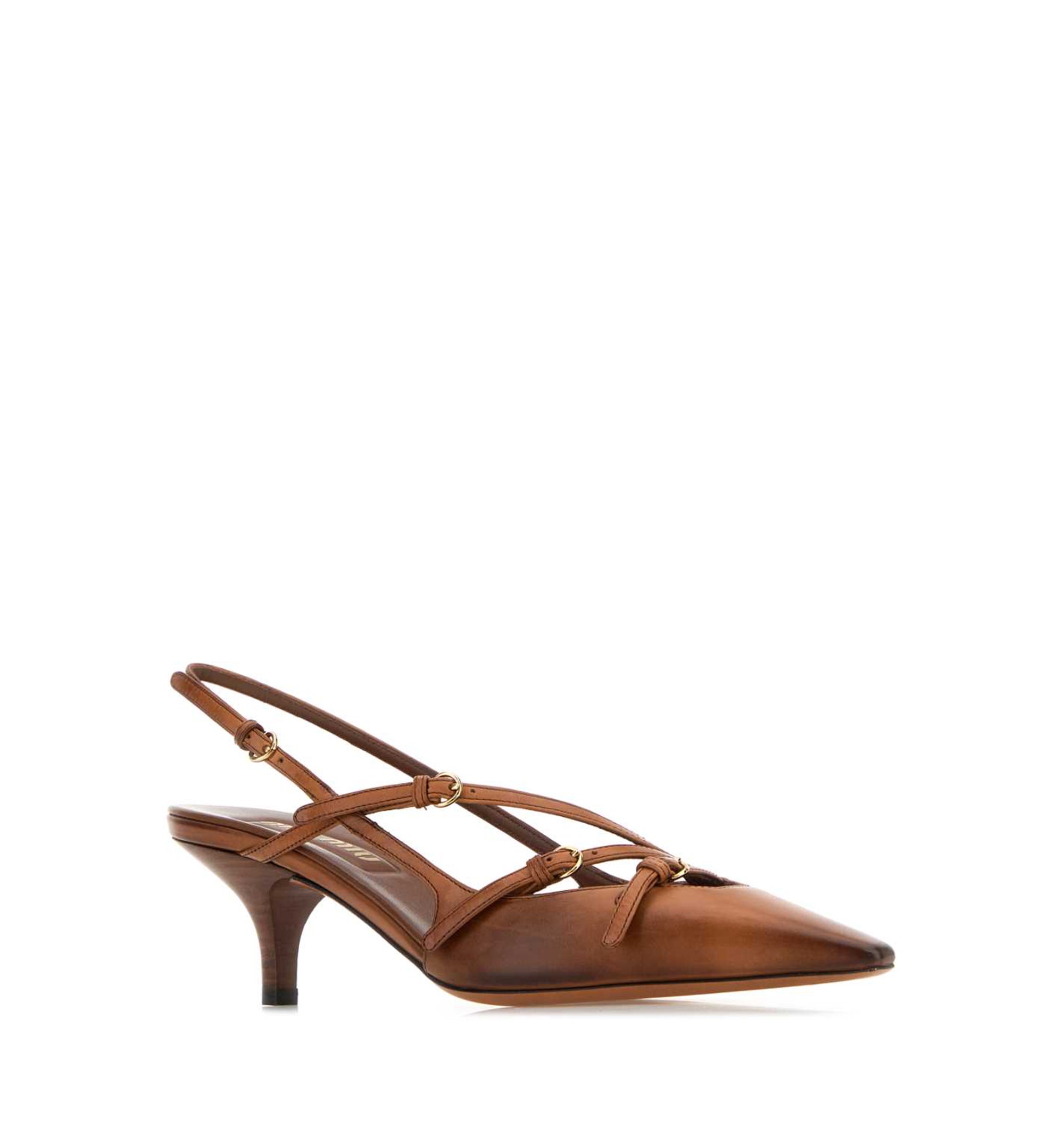 Leather Slingback Pumps