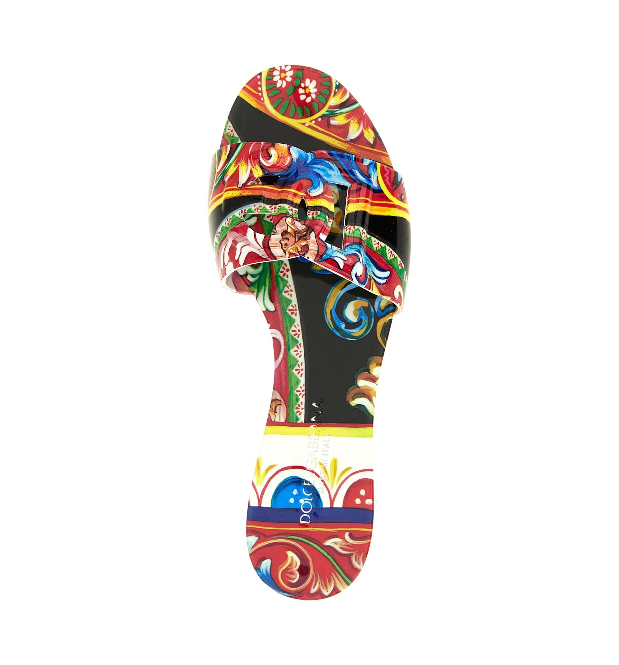 Carretto-Print Rubber Beachwear Slides