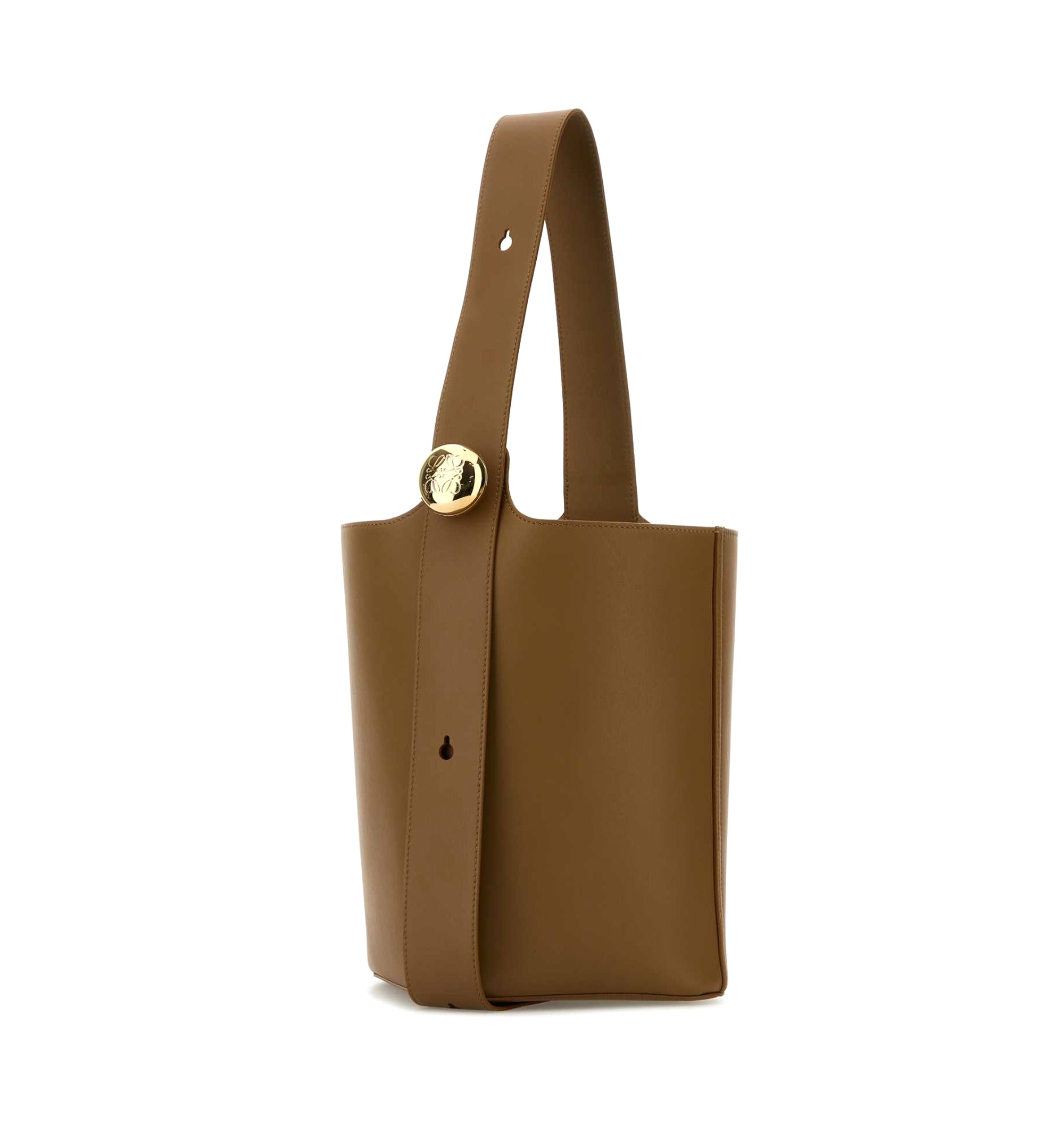 Medium Pebble Bucket In Smooth Calfskin