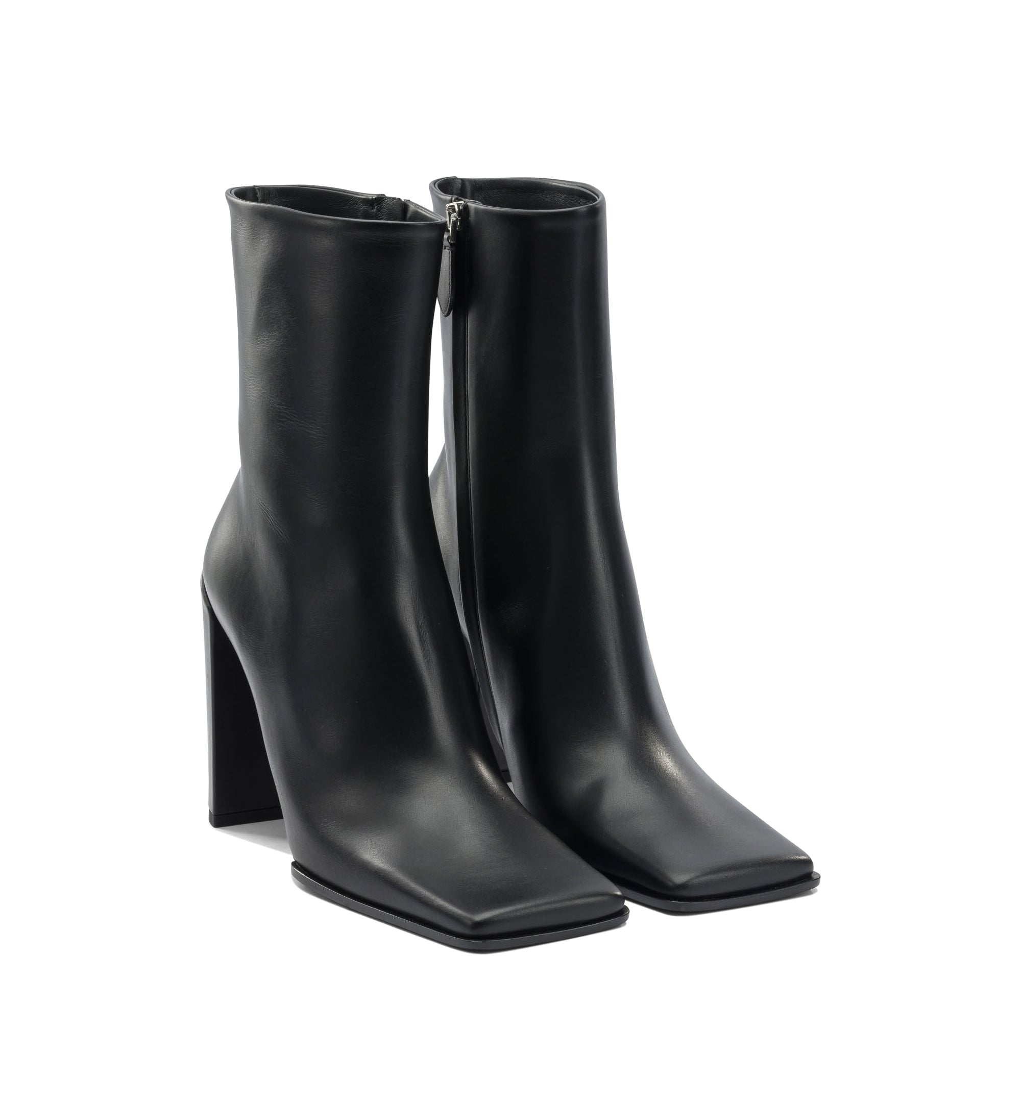 Square Ankle Boots in Calfskin