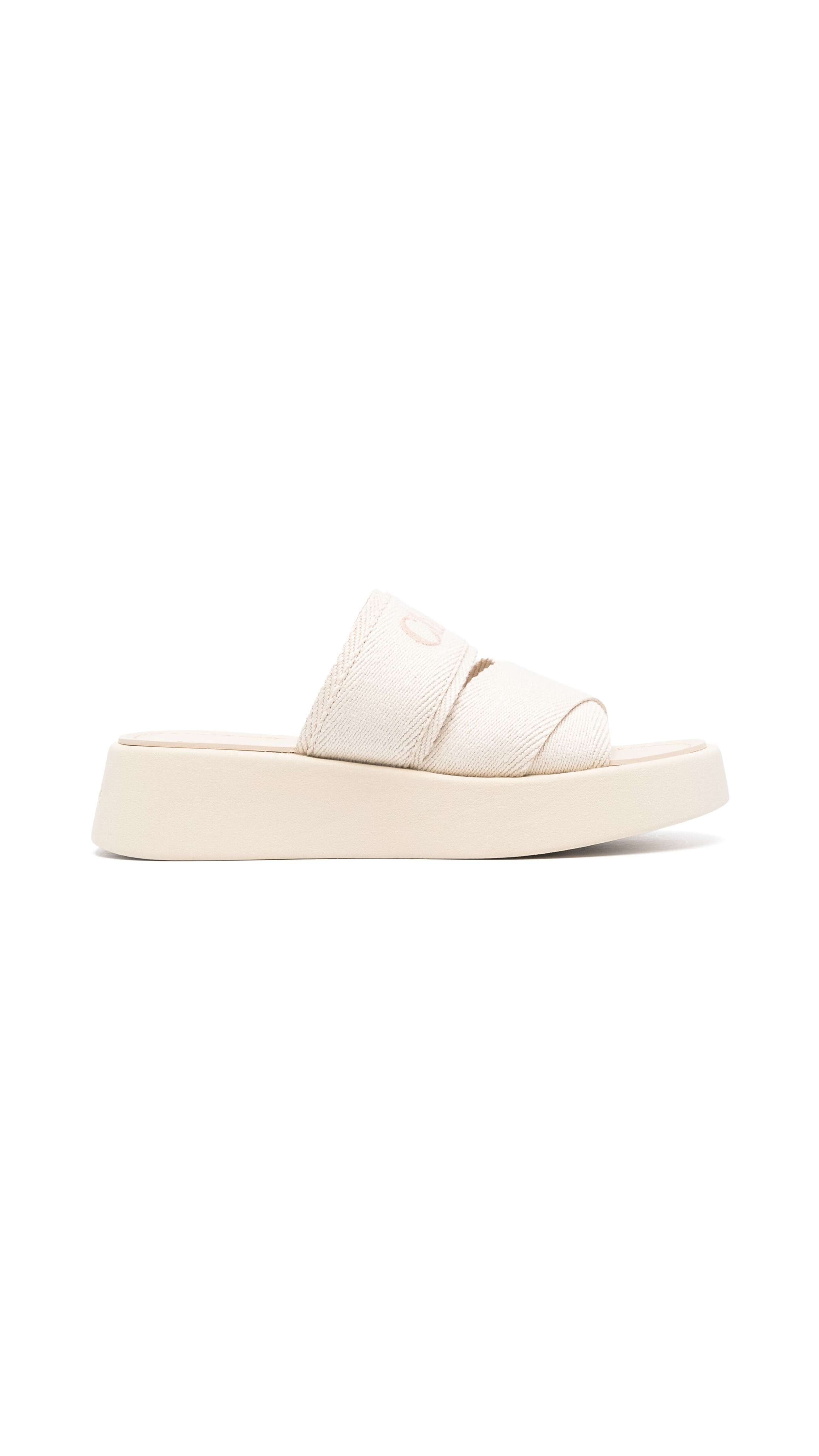 Mila Linen Slides - Light Rose