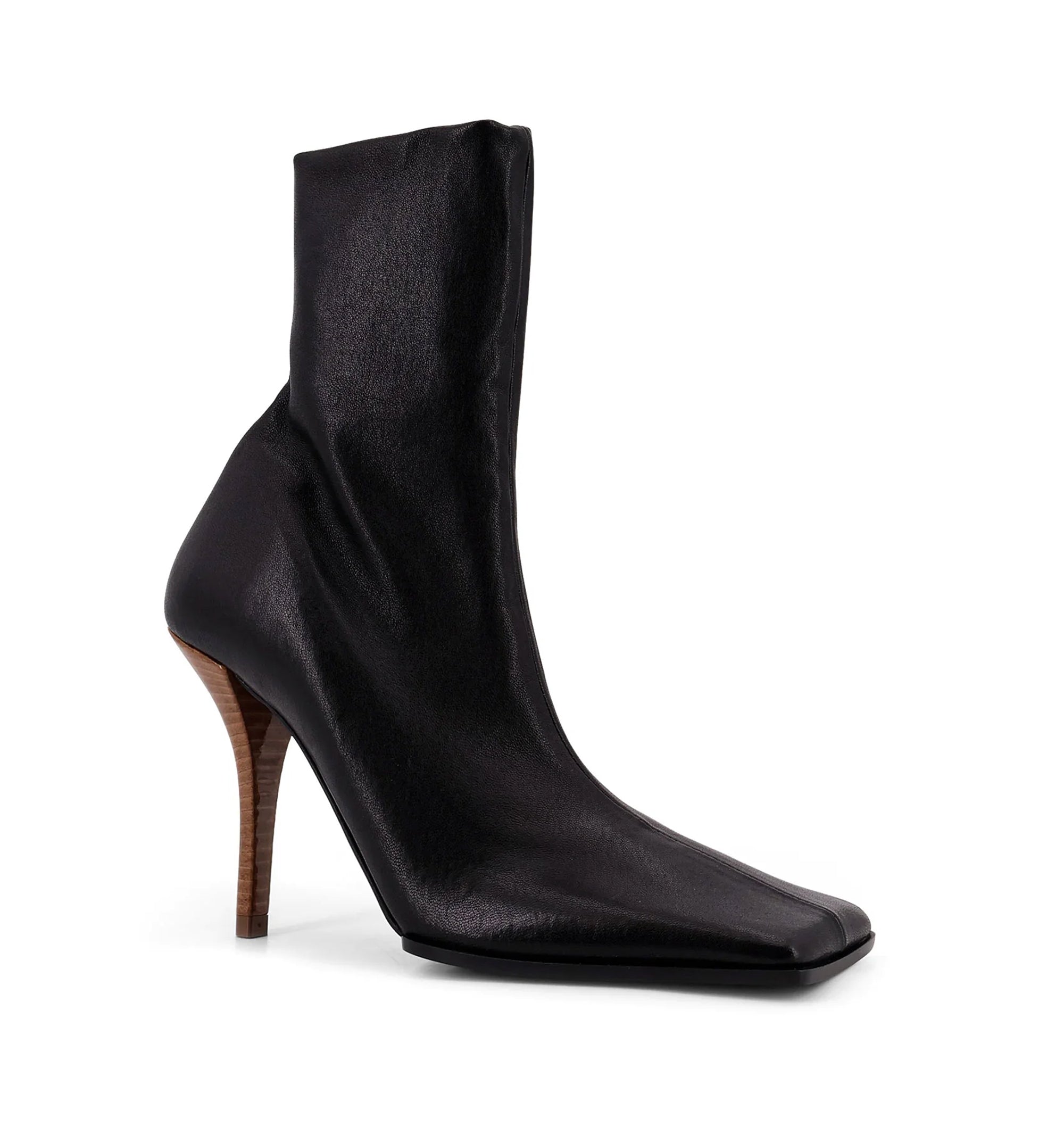 Soft Square Boots in Leather