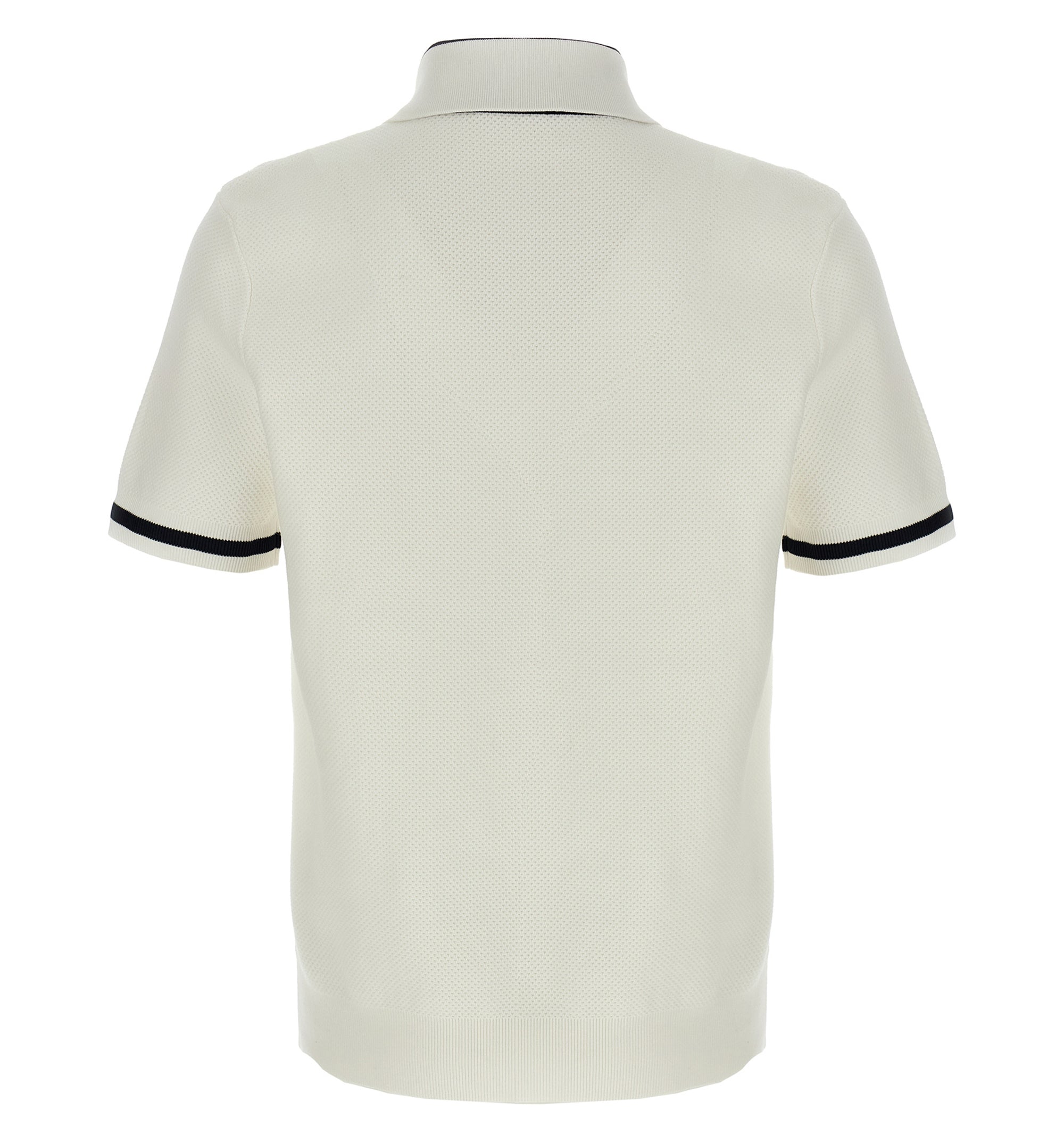 Cotton Polo Shirt With Intarsia