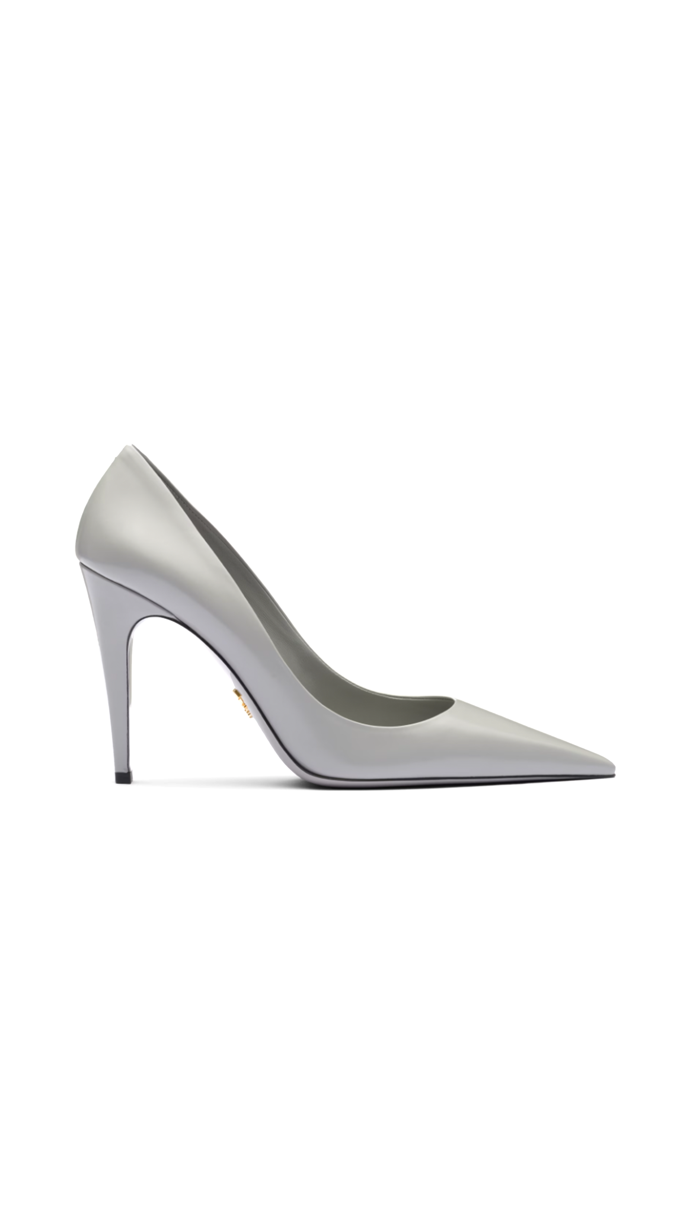 Brushed Leather Pumps - Cloud Grey