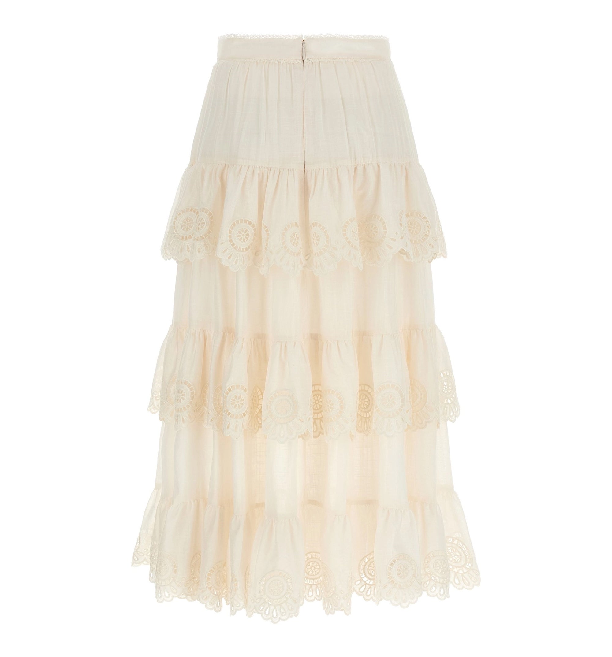 Ascension Embroidered Linen Skirt