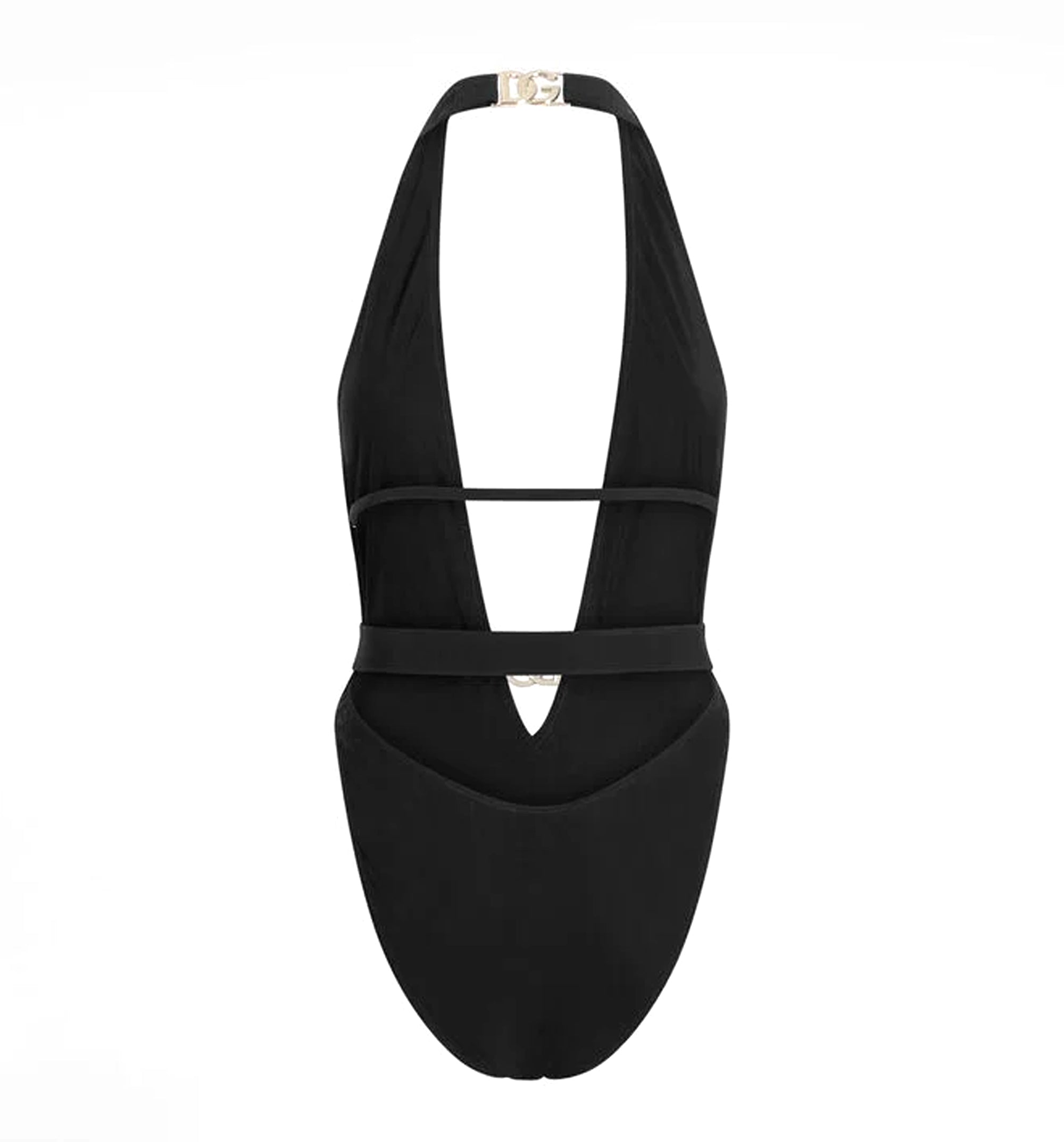 One-Piece Swimsuit With Plunging Neck And Belt
