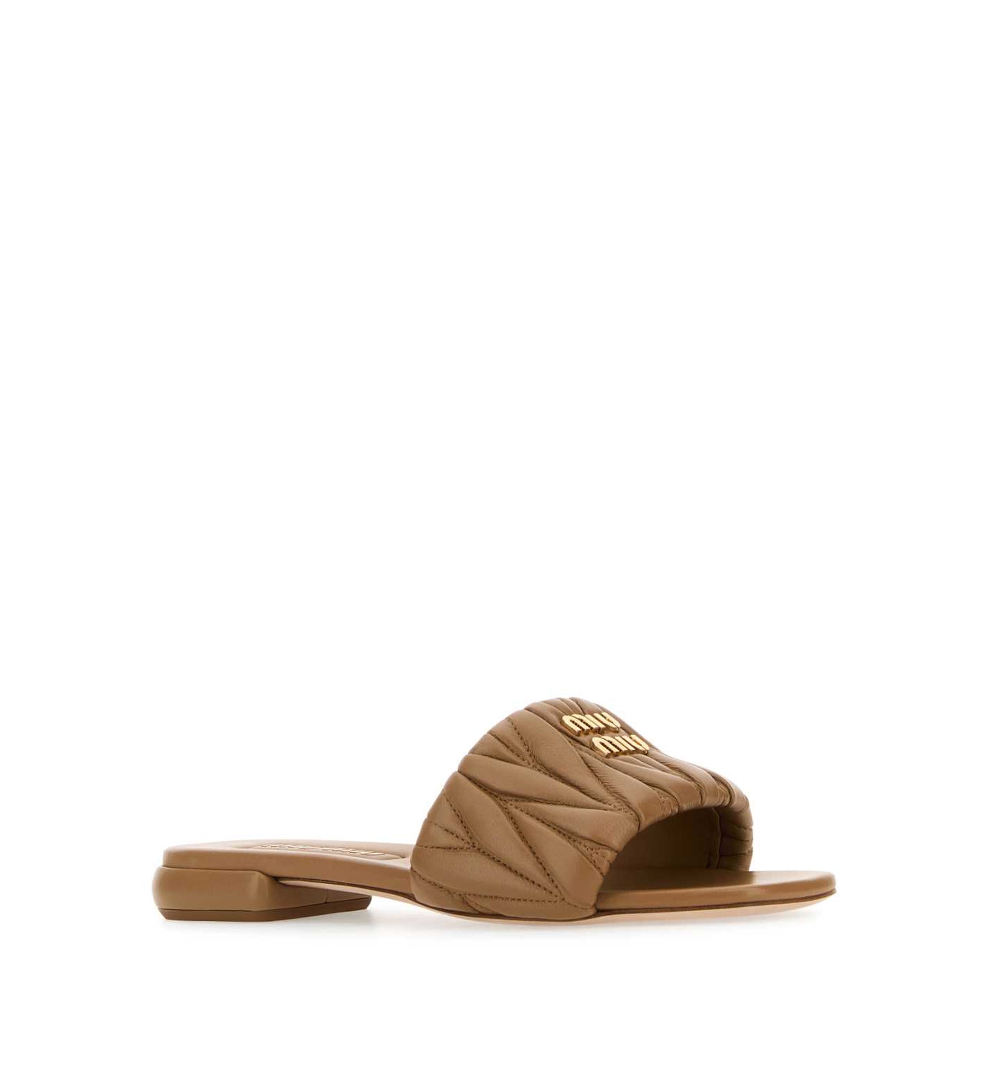 Matelassé Nappa Leather Slides