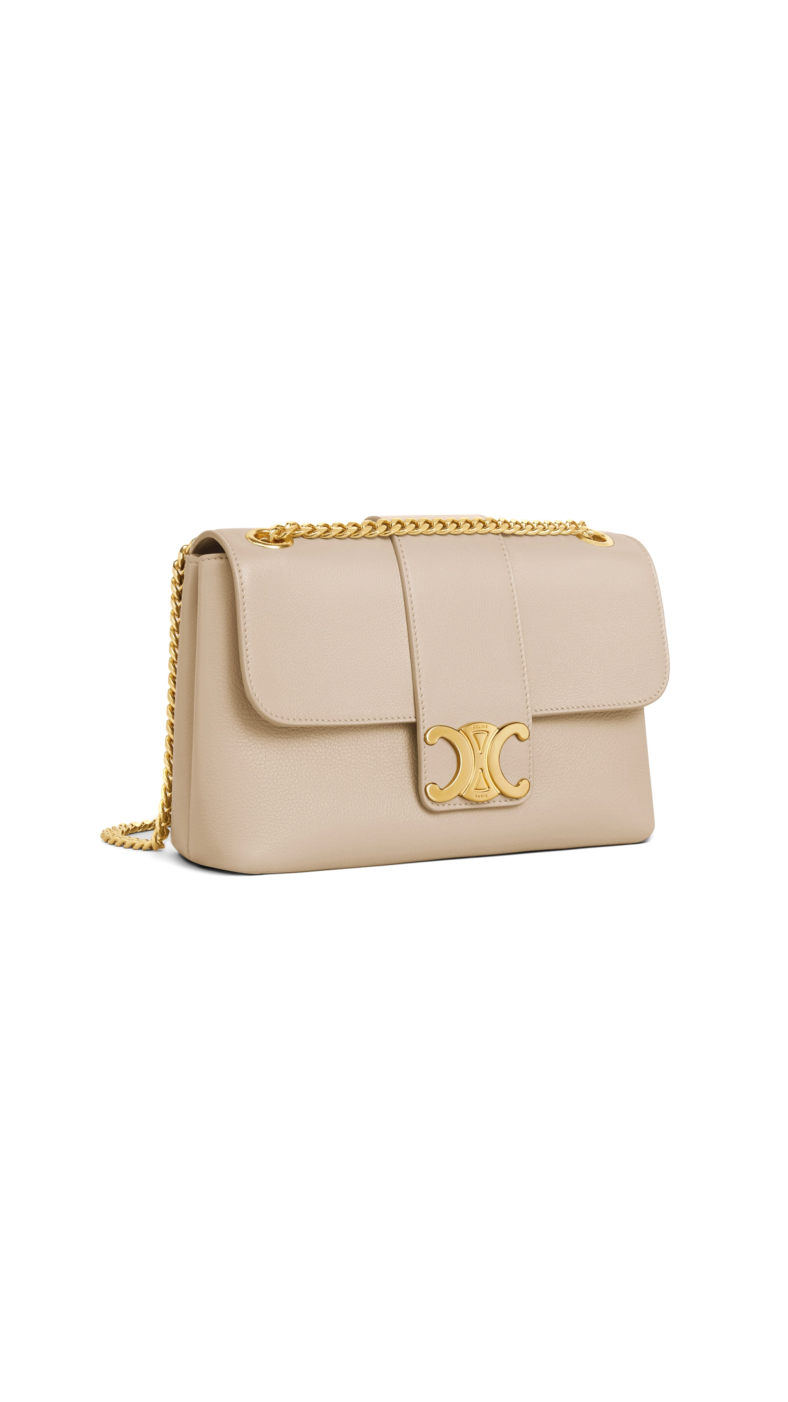 Medium Victoire Bag in Supple Calfskin - Cappuccino