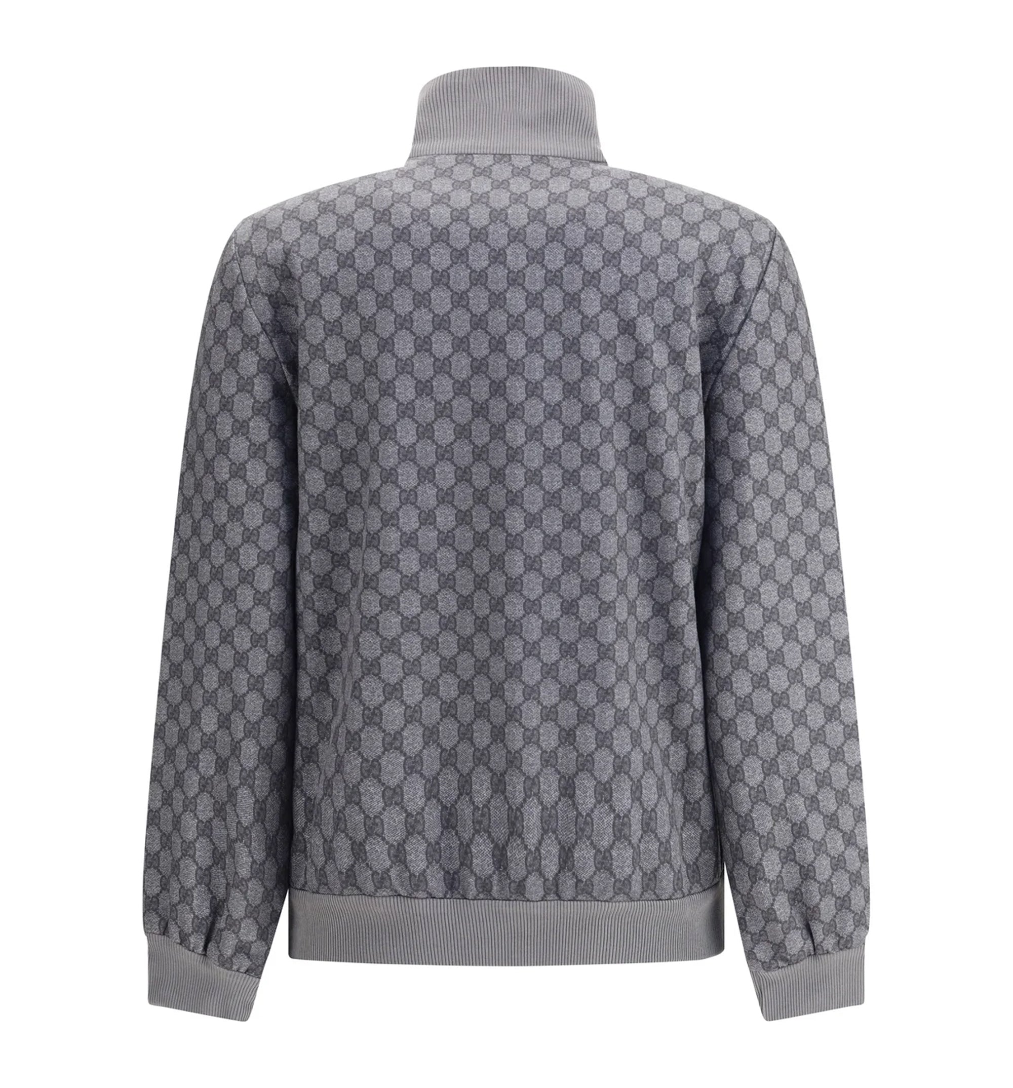 Printed Technical Jersey Zip Sweatshirt