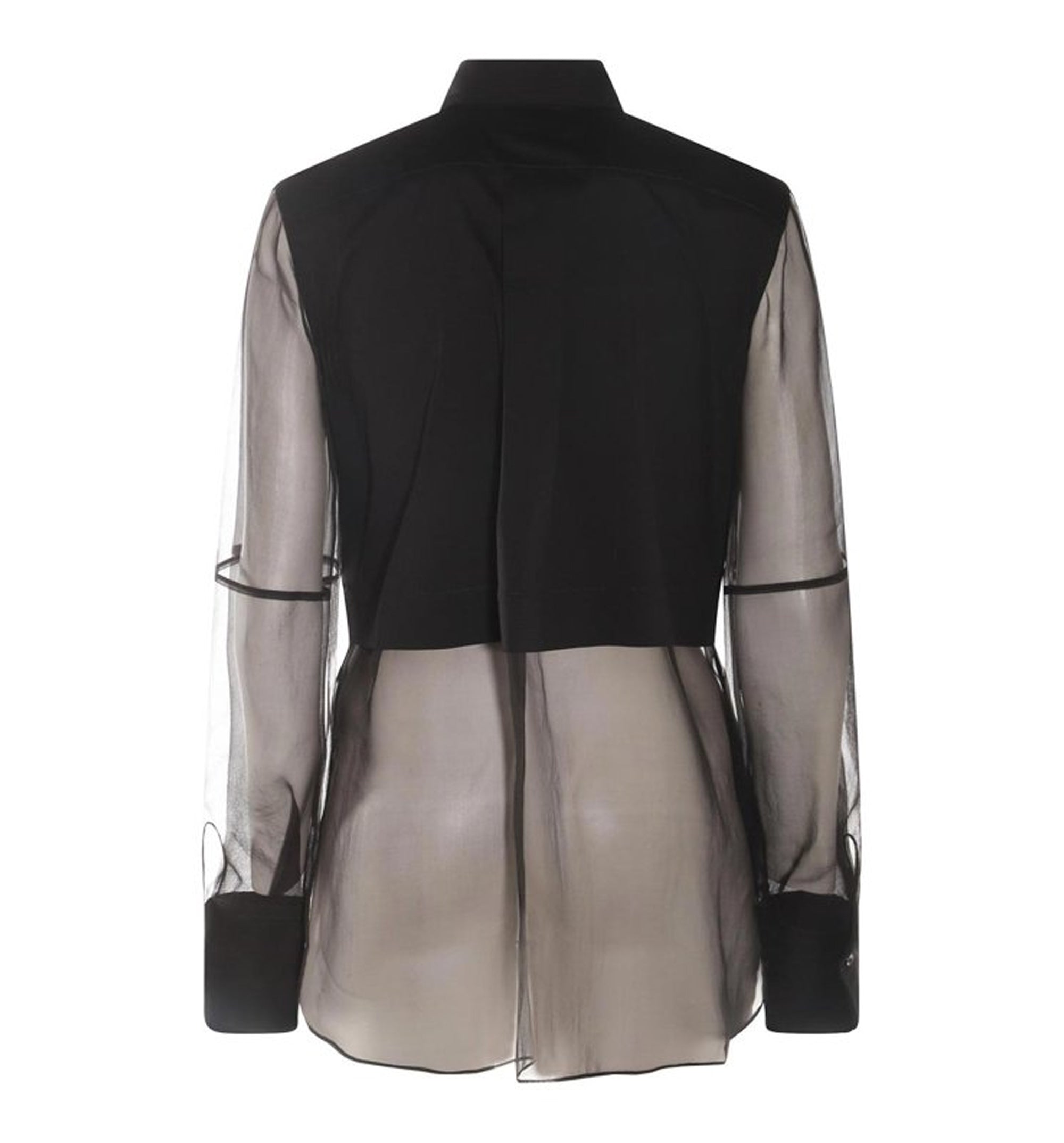 Voile Shirt with Monili Trim