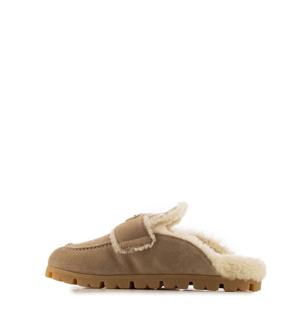 Suede and Shearling Mules