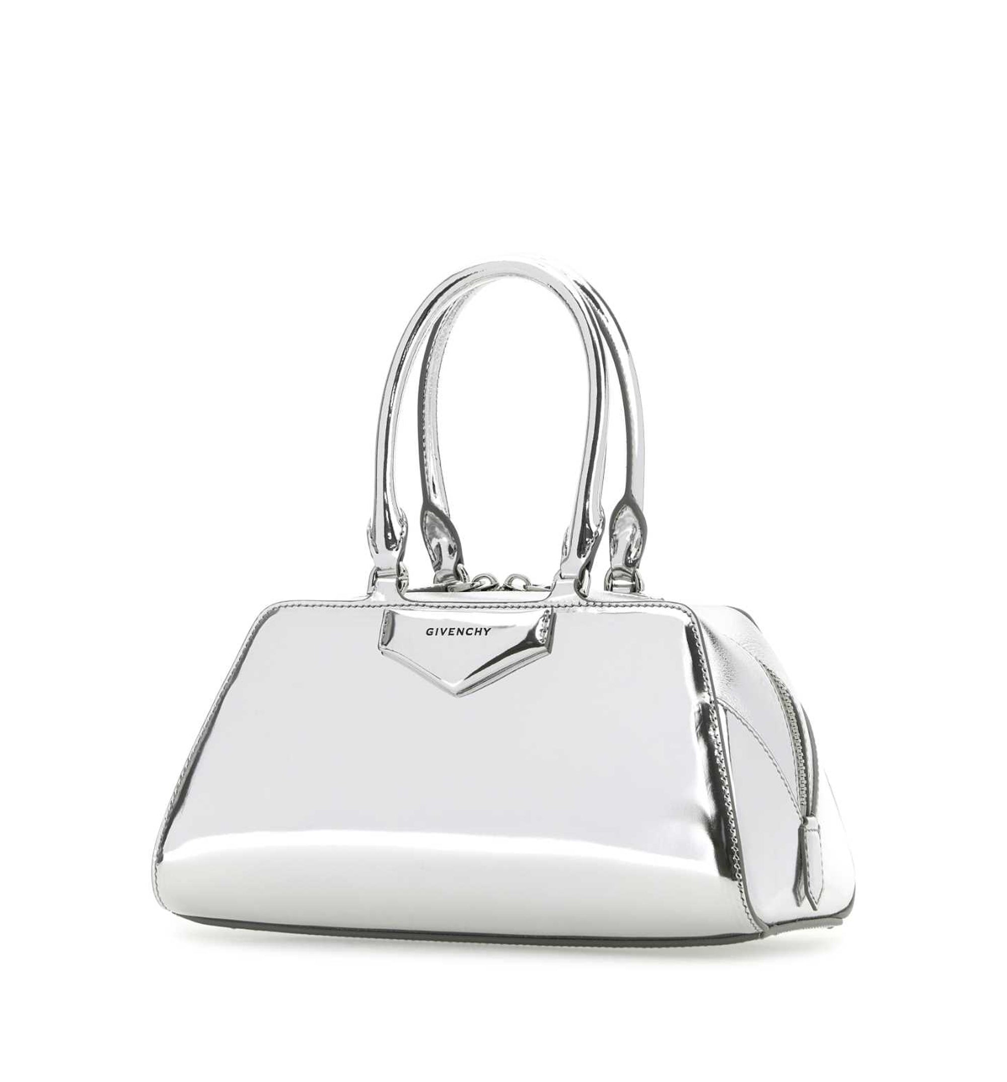 Small Antigona East-West Bag In Laminated Leather