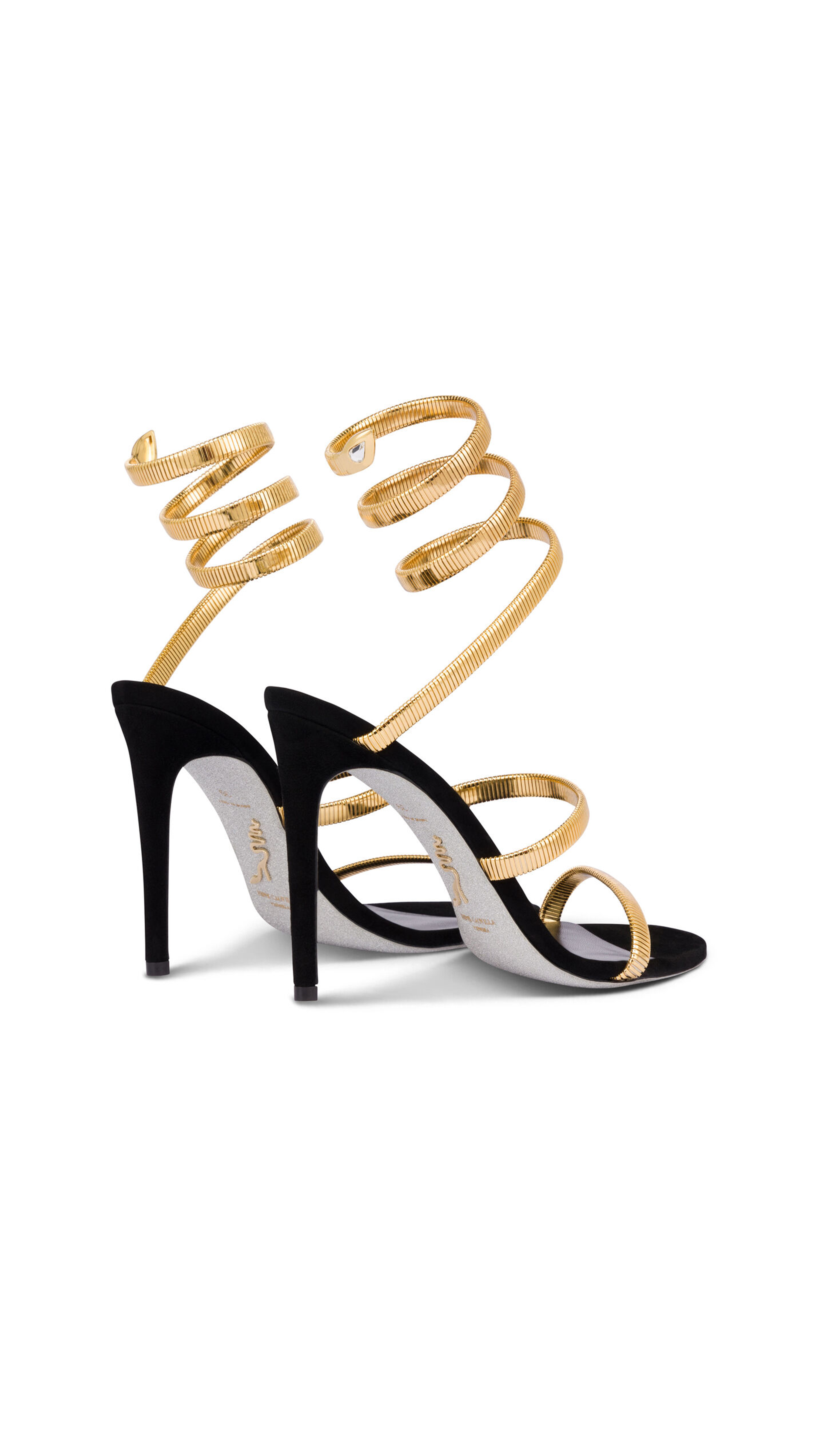 Juniper Sandal 105mm - Black/Gold