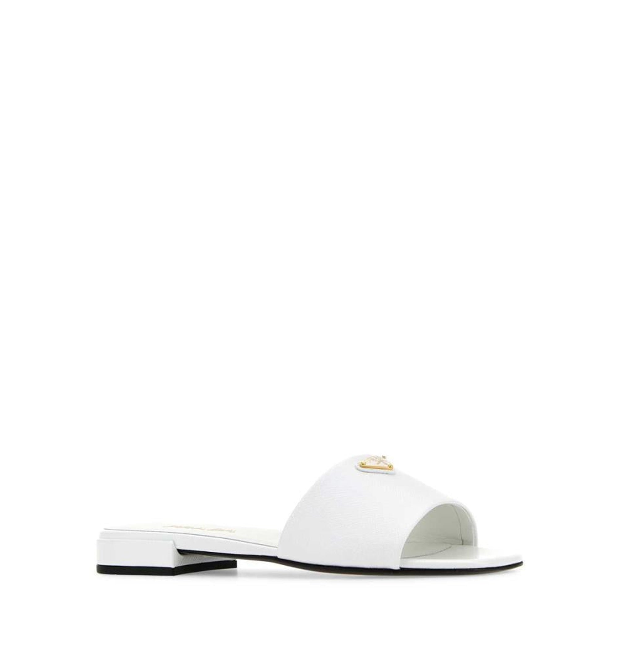 Saffiano Patent Leather Slides