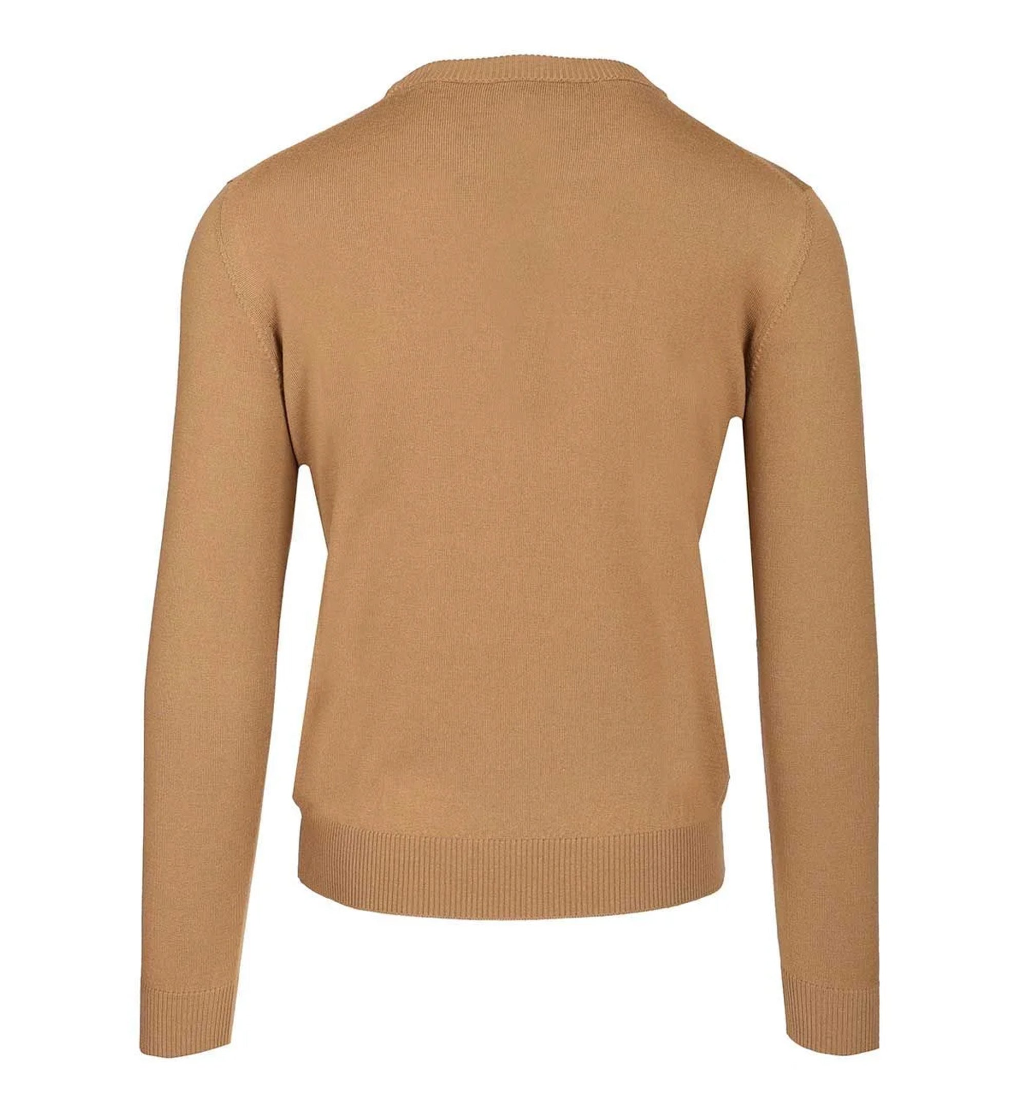 Fendi Long Sleeved Crewneck Knitted Sweater  - Beige