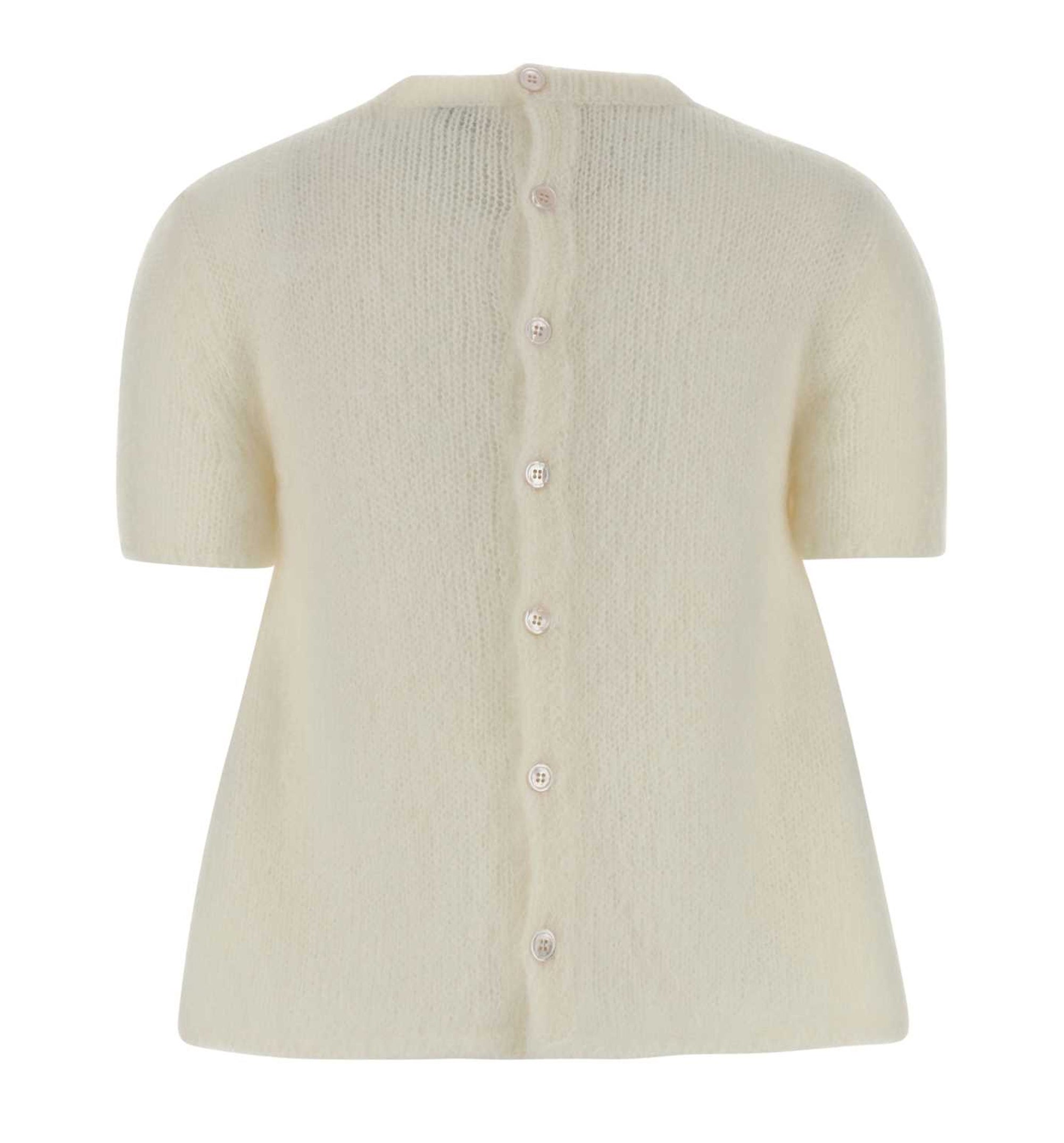 Short Sleeve Sweater In Mohair Blend