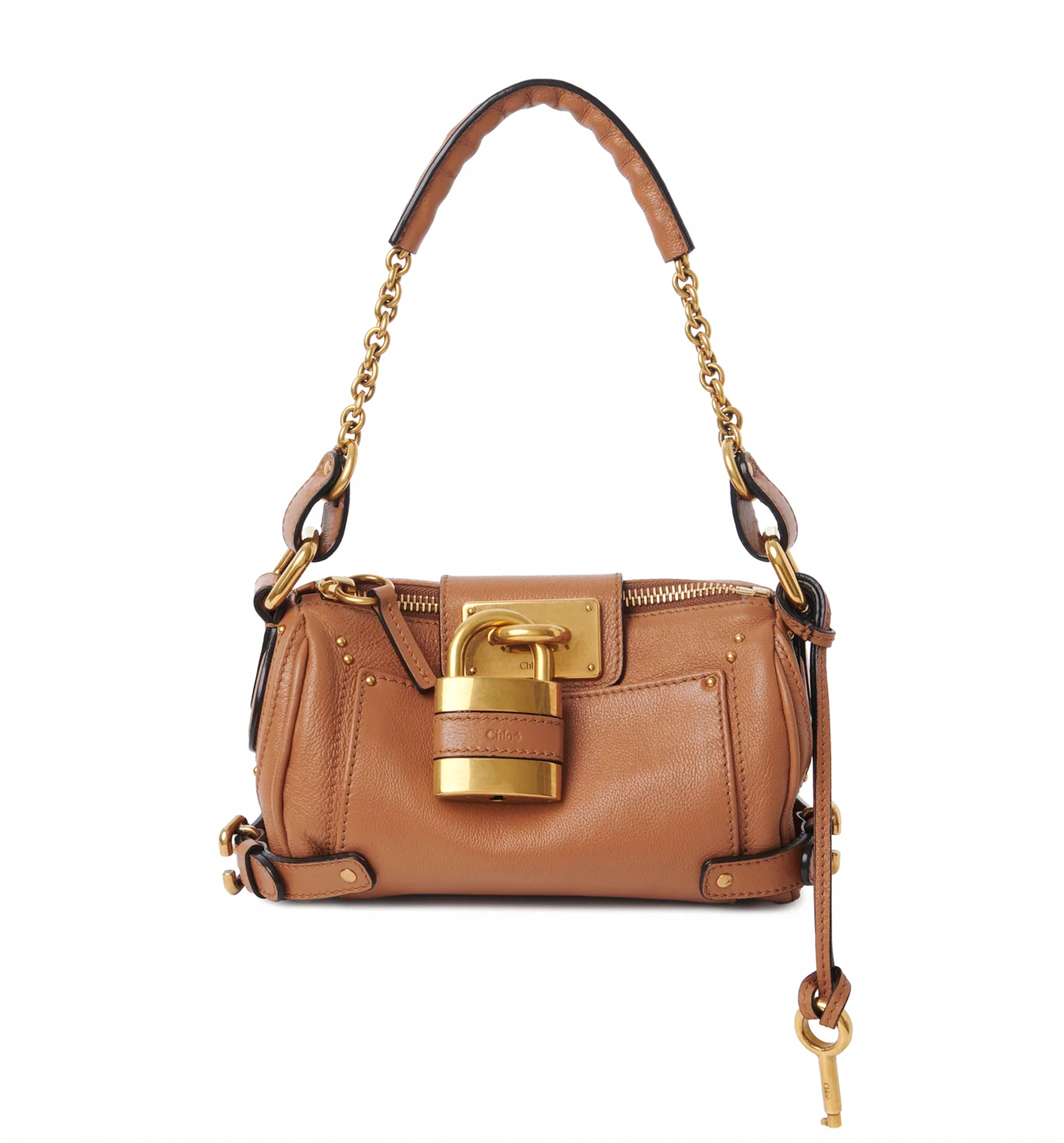 Small Paddington Chain Bag in Grained Leather