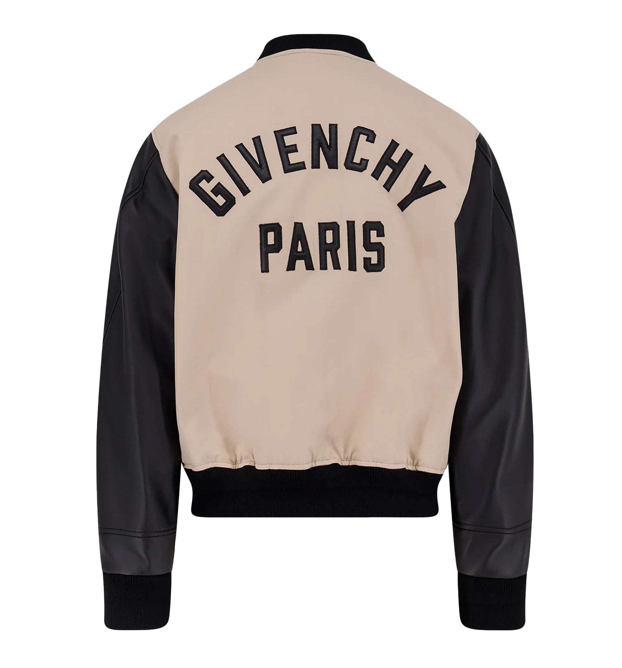 Cotton Jacket With Leather Sleeves