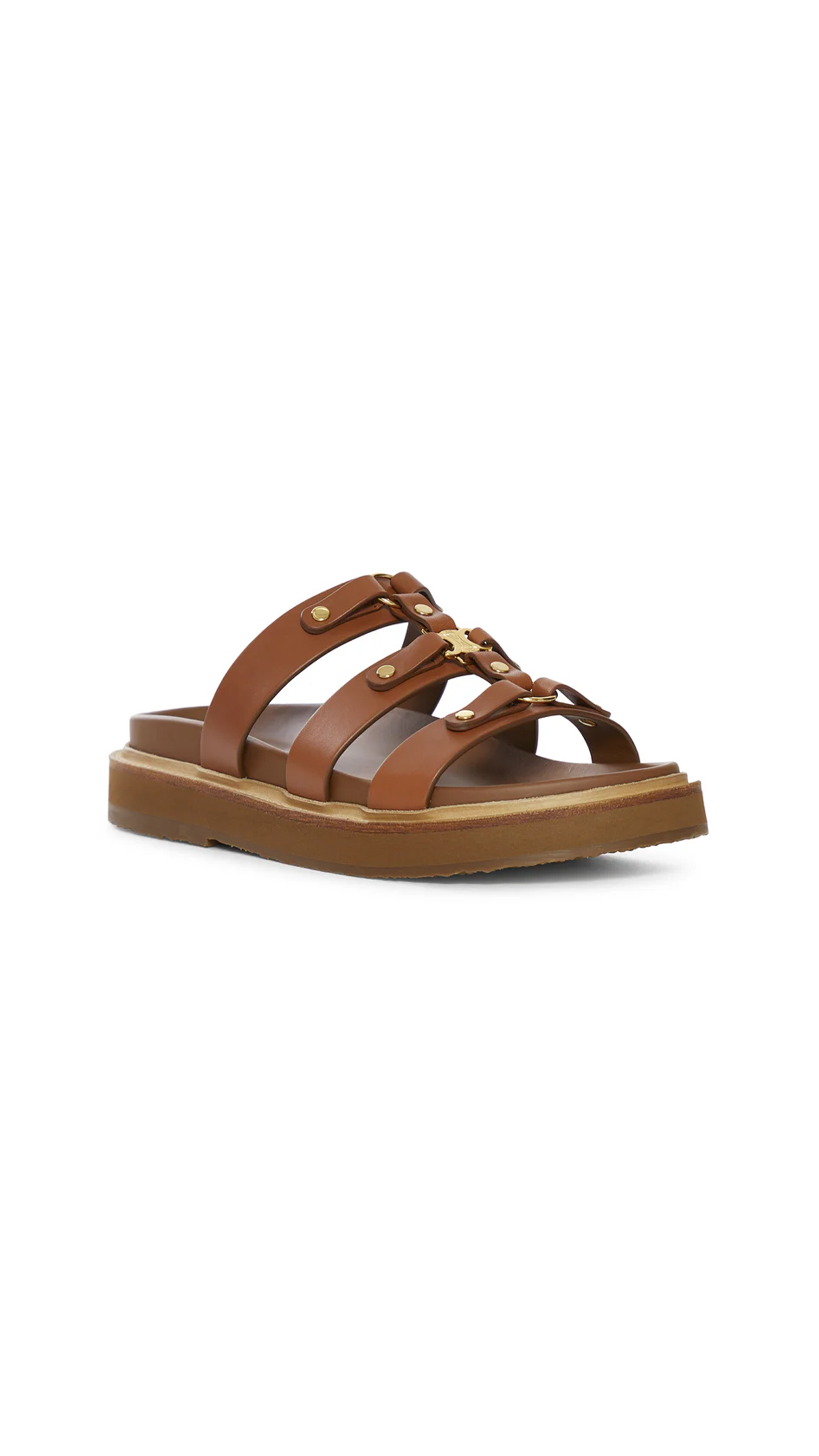 Tippi Triomphe Calfskin Mule - Tan