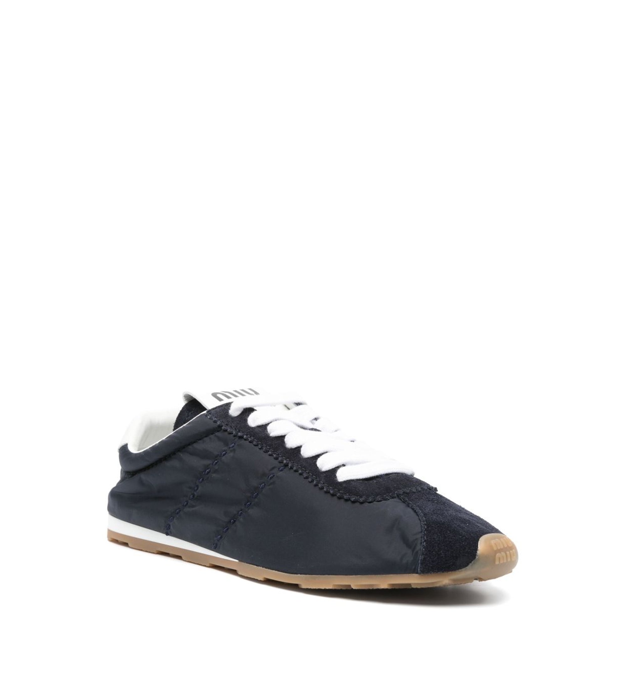 Plume Technical Fabric And Suede Sneakers