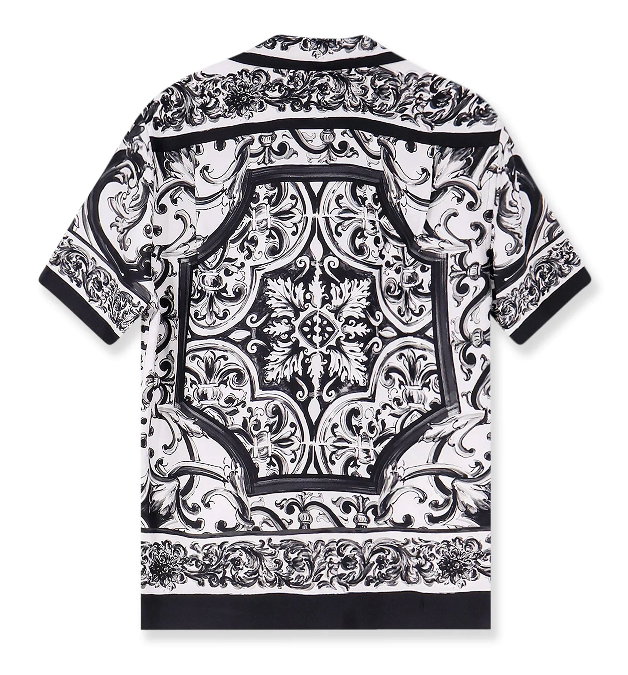 Majolica-print Silk Twill Hawaii Shirt