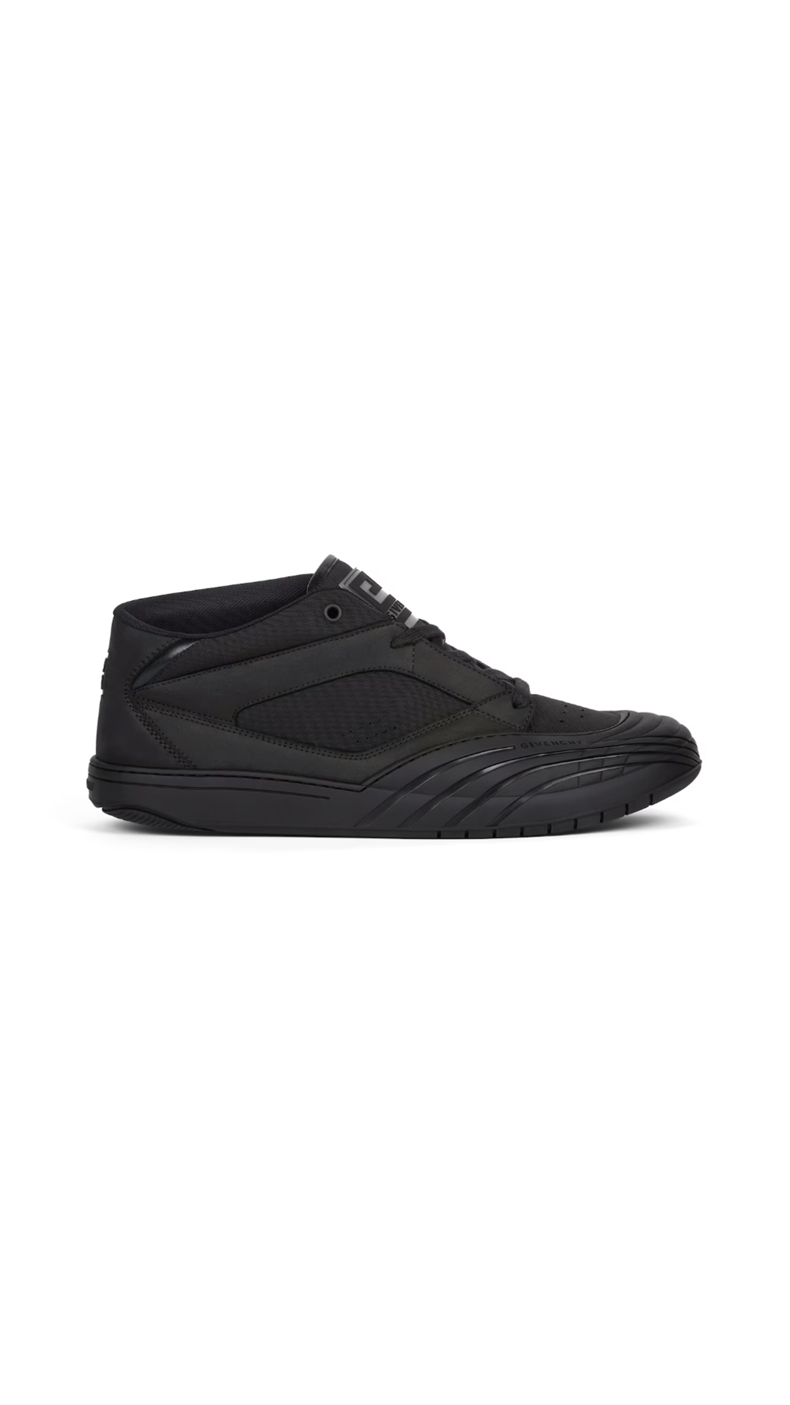 Skate Sneakers in Nubuck and Synthetic Fiber - Black