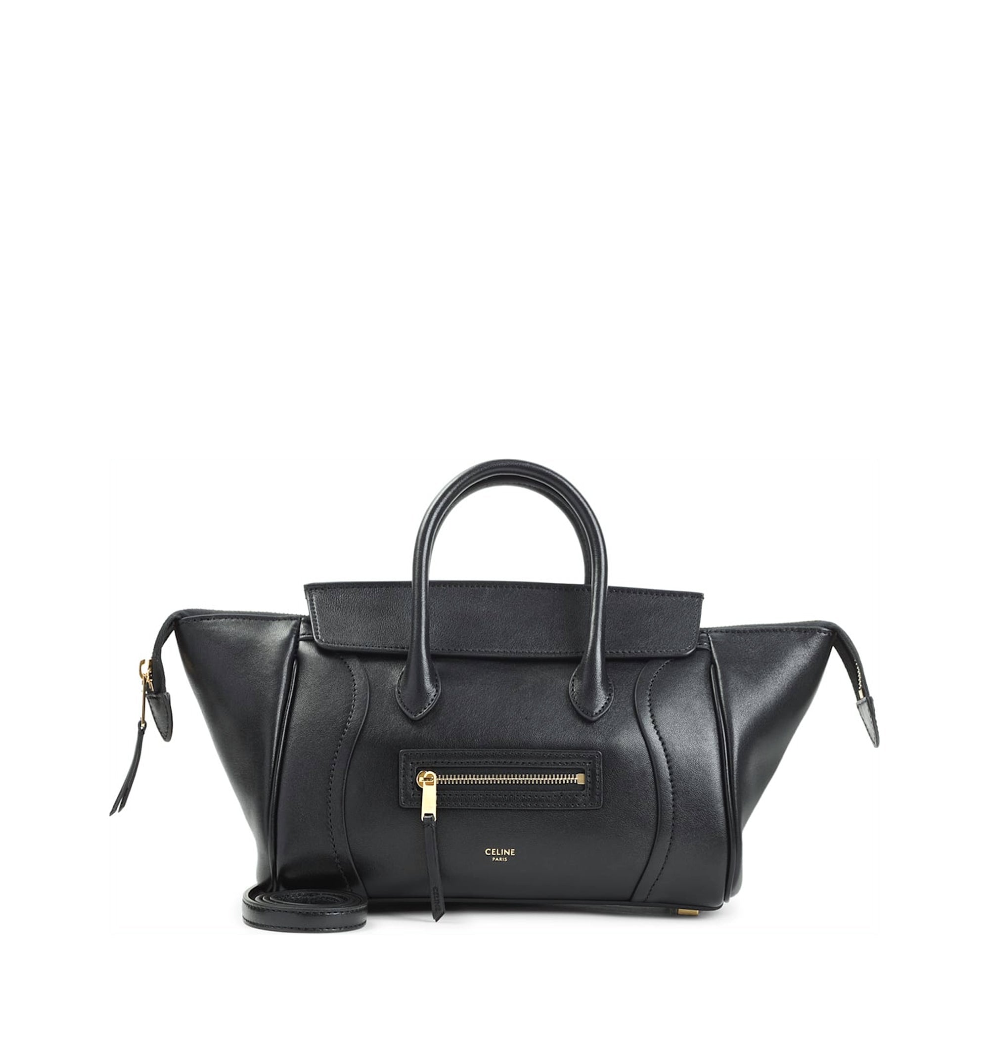 Small New Luggage in Supple Shiny Lambskin