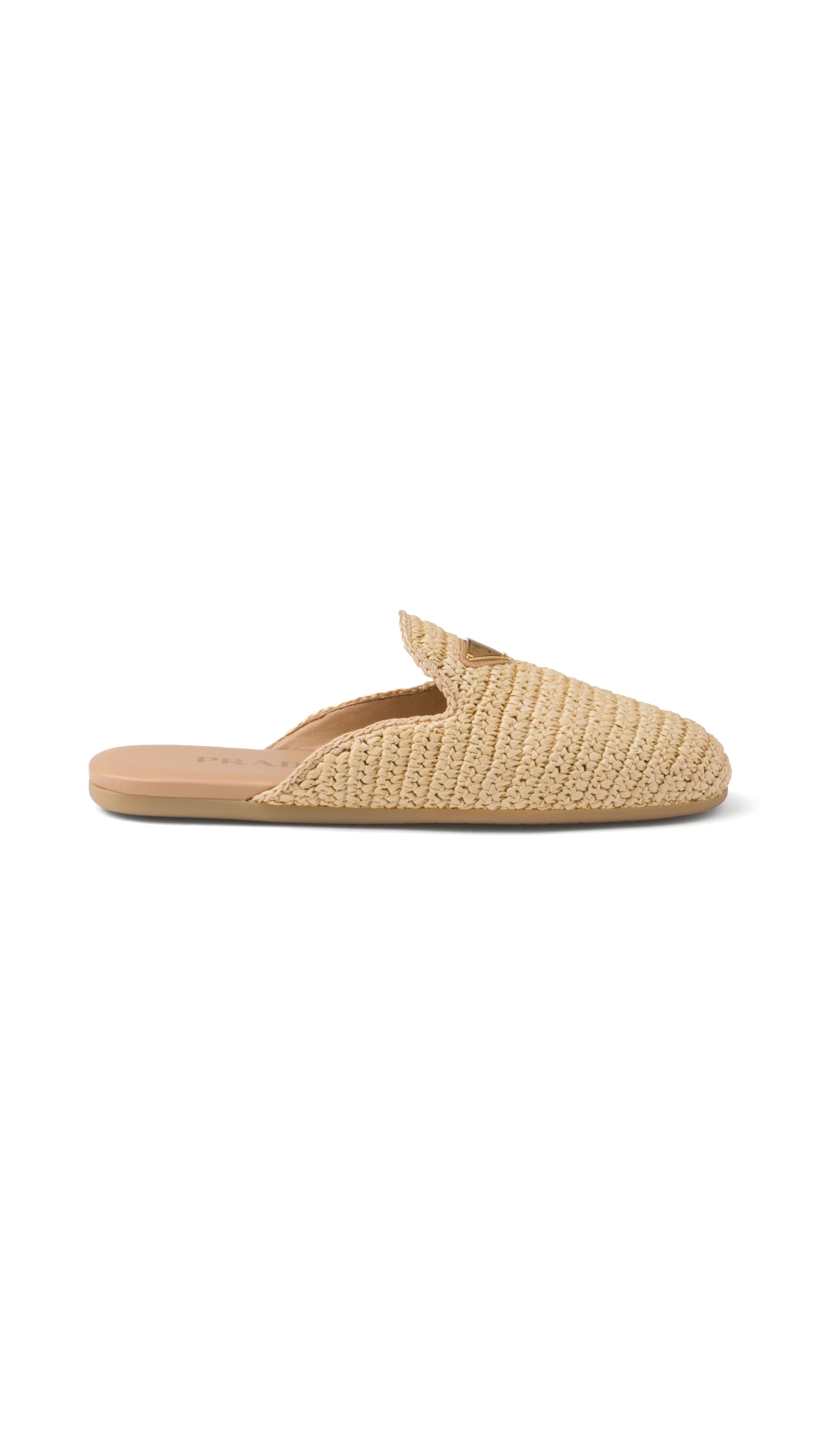 Woven Fabric Mules - Natural