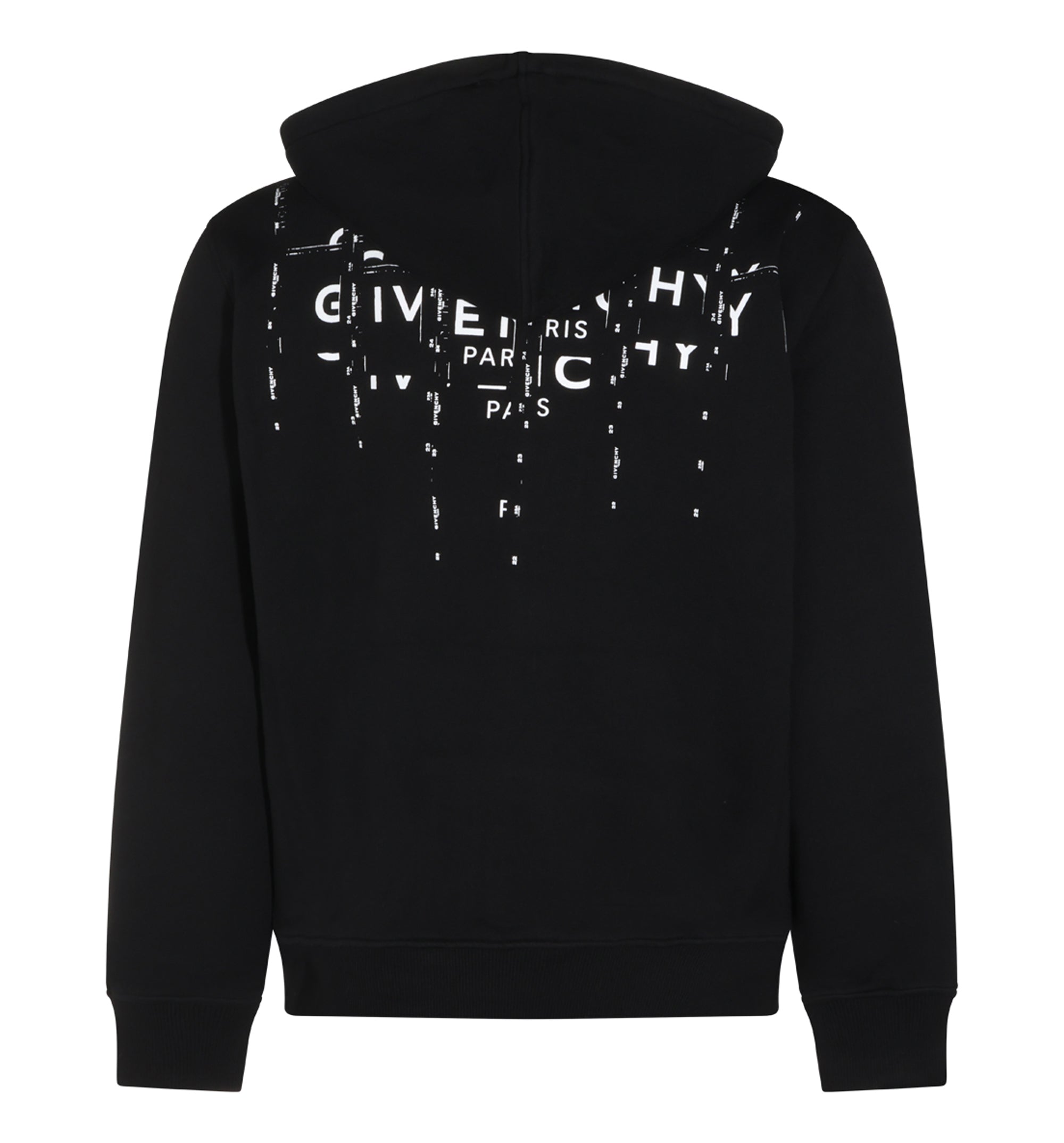Zipped hoodie in fleece with Photographic Negative print