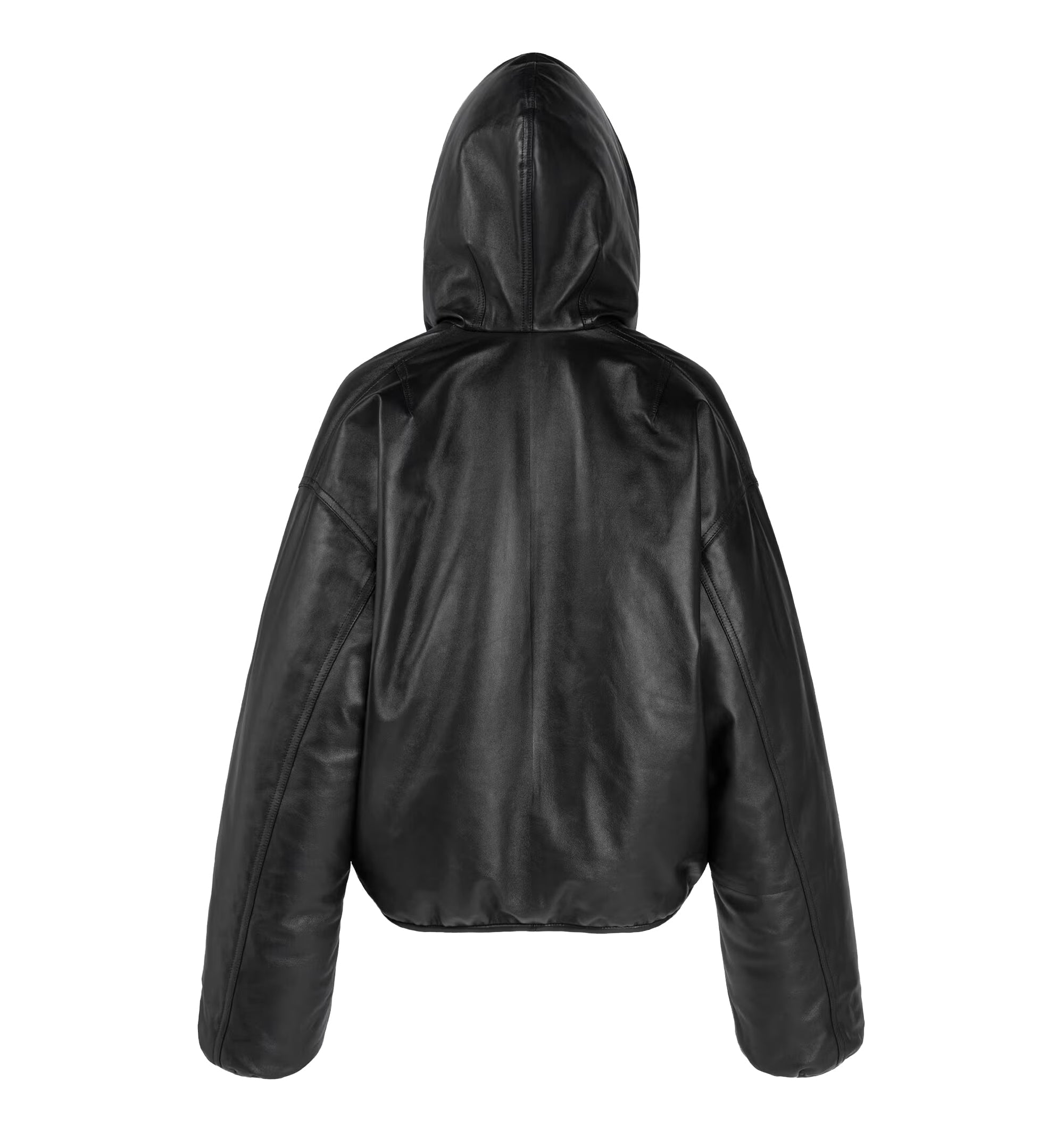 Hooded Leather Bomber