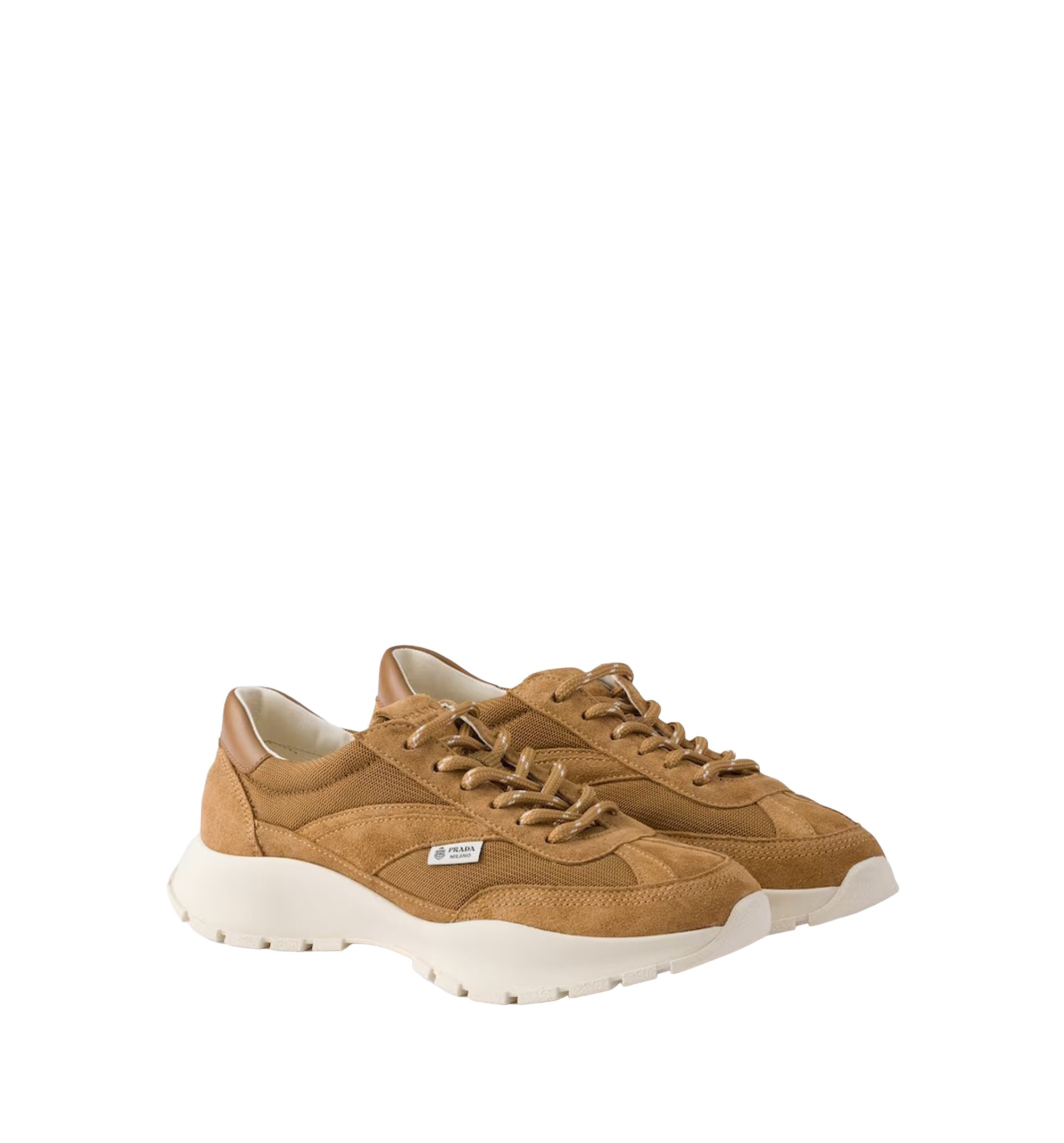 Mesh Fabric And Suede Sneakers