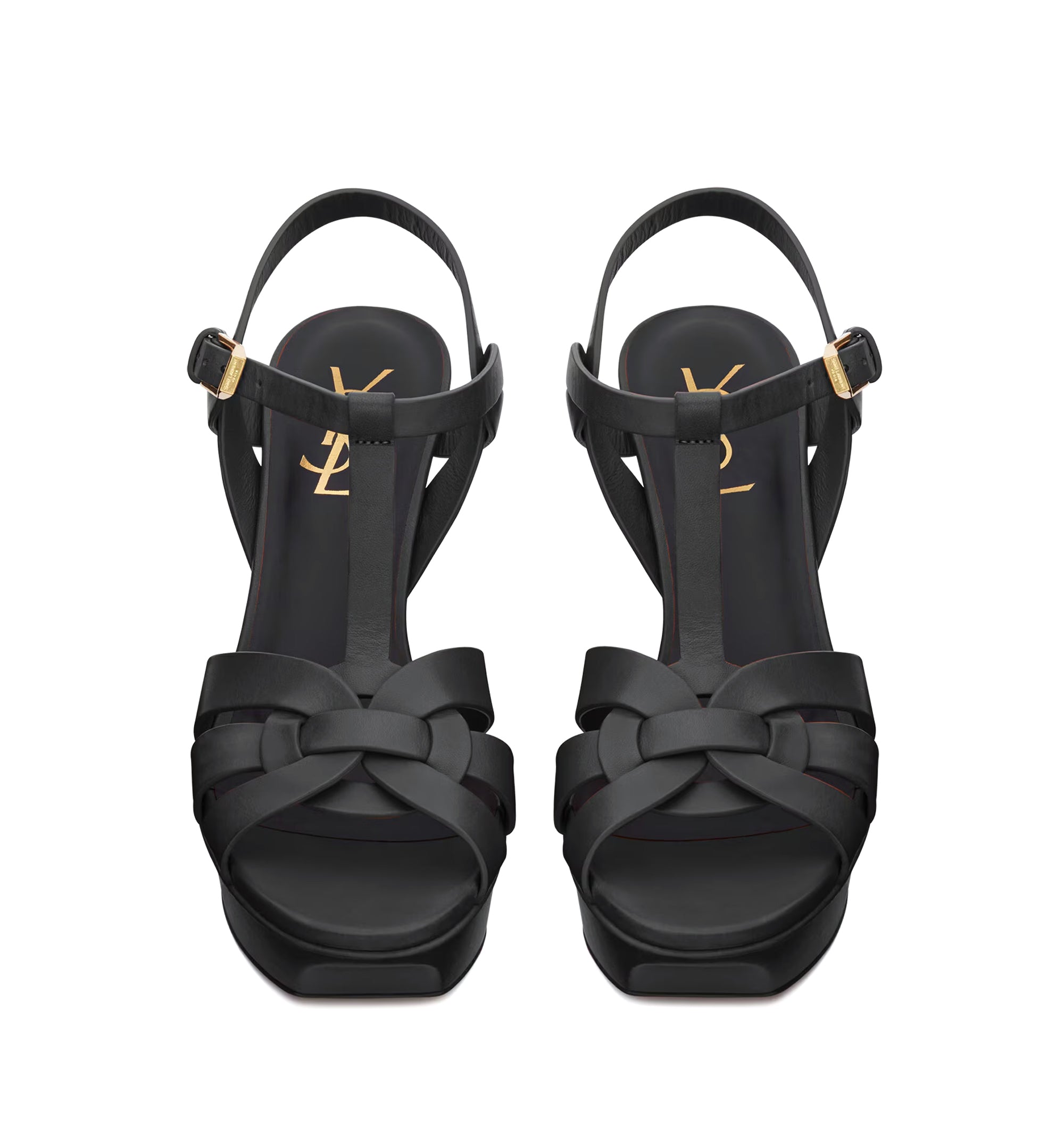 Tribute Platform Sandals In Smooth Leather