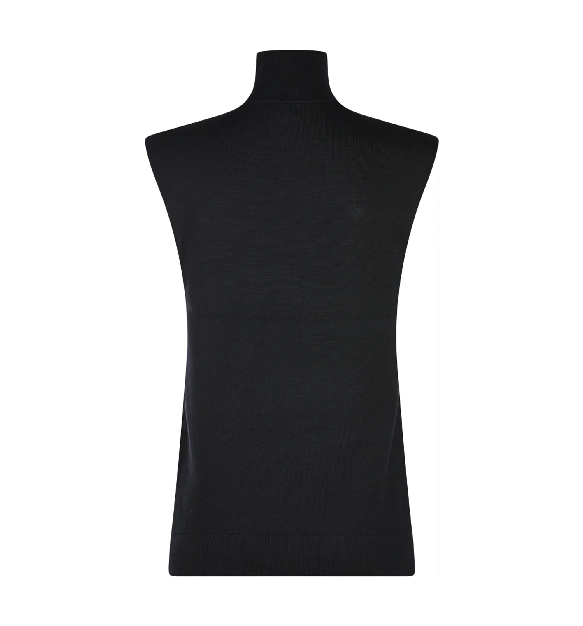 Sleeveless Fine Turtleneck