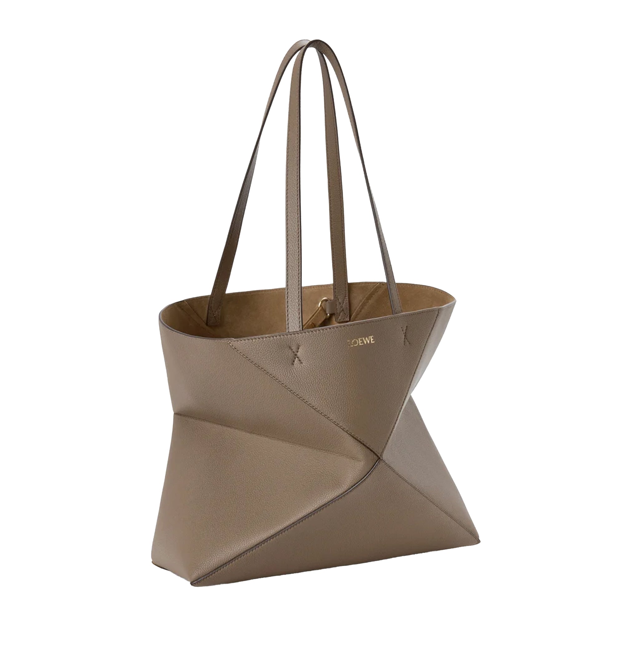 Medium Horizontal Puzzle Fold Tote In Soft Grained Calfskin