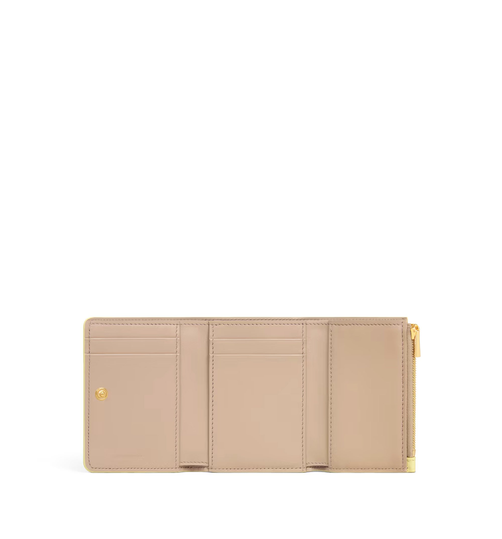 Fine Wallet Triomphe Stamp In Supple Grained Calfskin