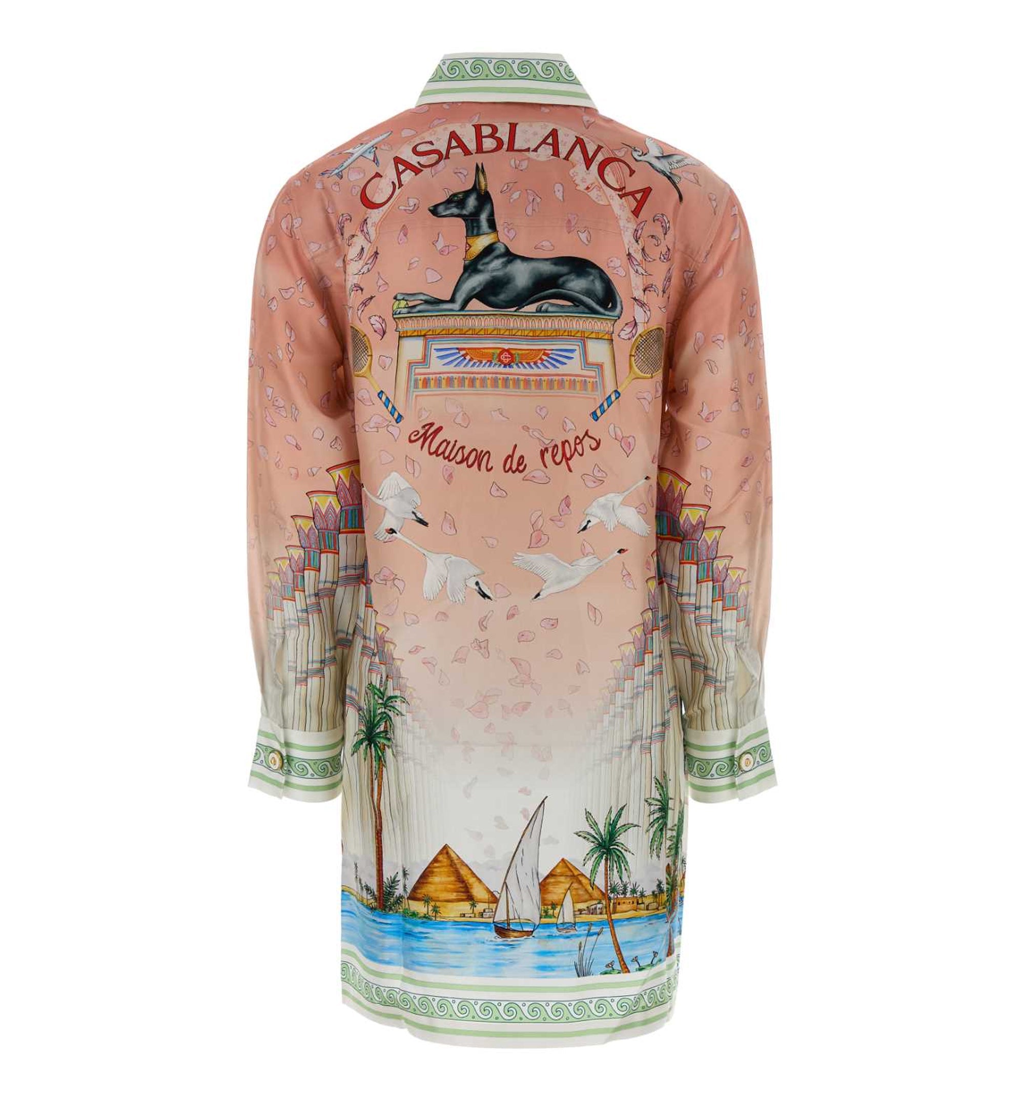 Printed Twill Shirt Dress