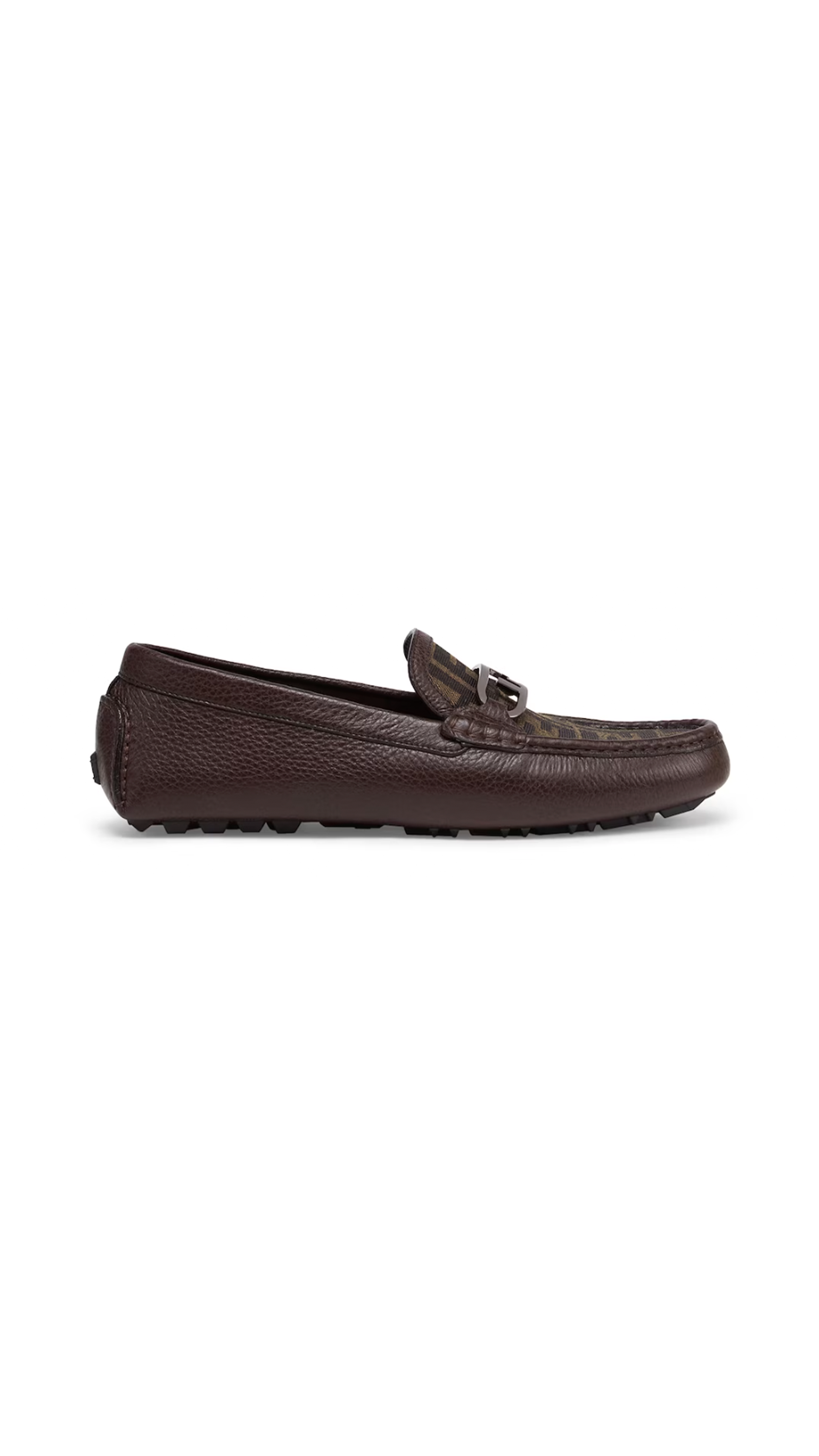 FF Jacquard O'Lock Loafers - Brown