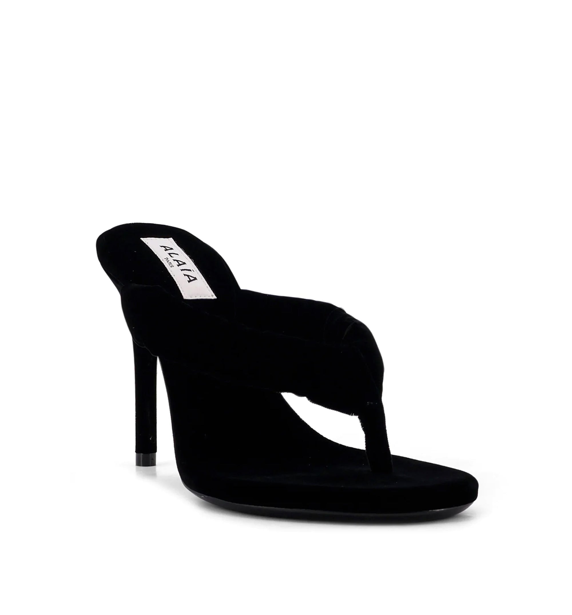 Heel Thong Mules in Velvet