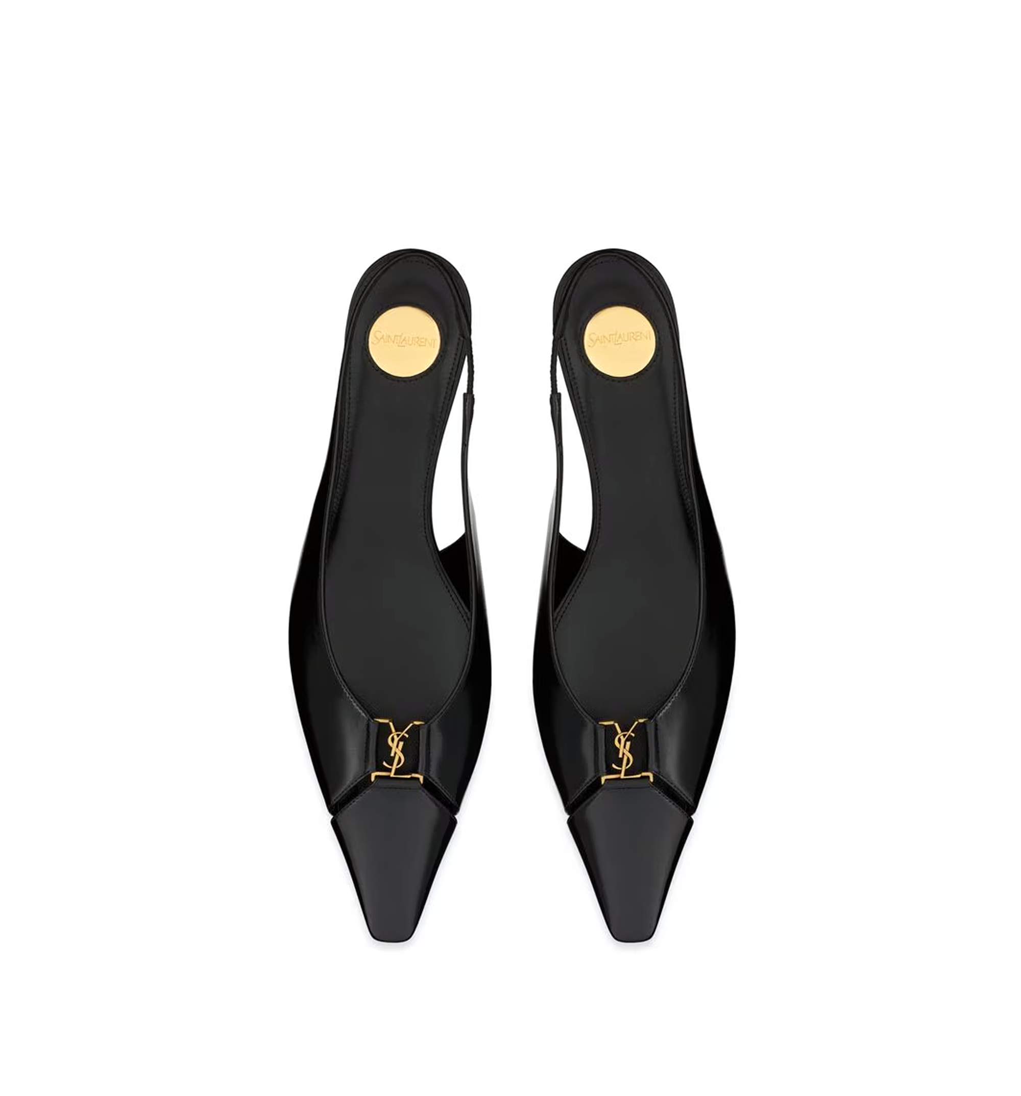 Babylone Slingback Flats in Smooth Leather