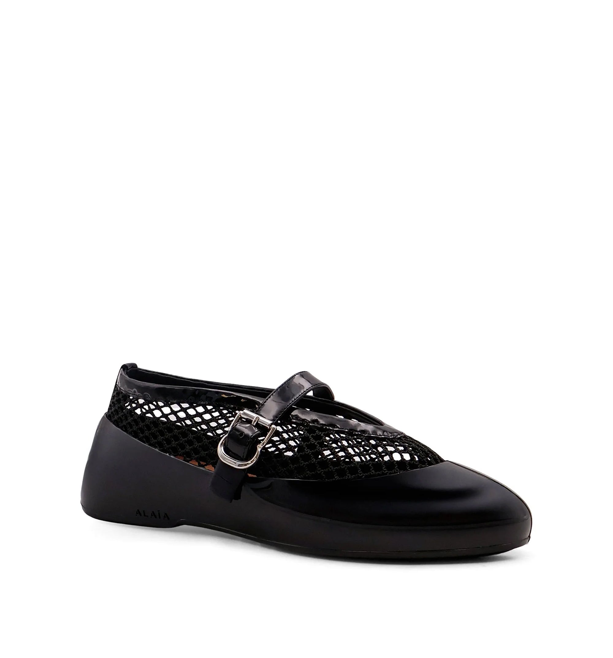 Ballet Flats in Fishnet & Rubber Overshoes