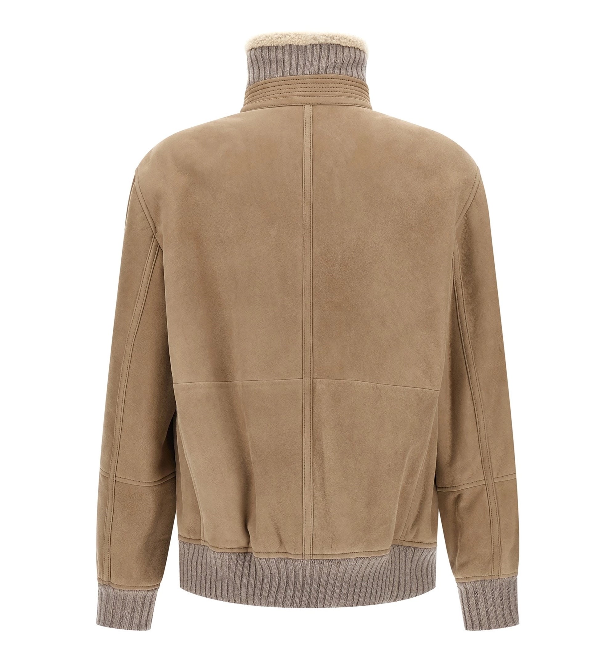 Curly Shearling Bomber Jacket