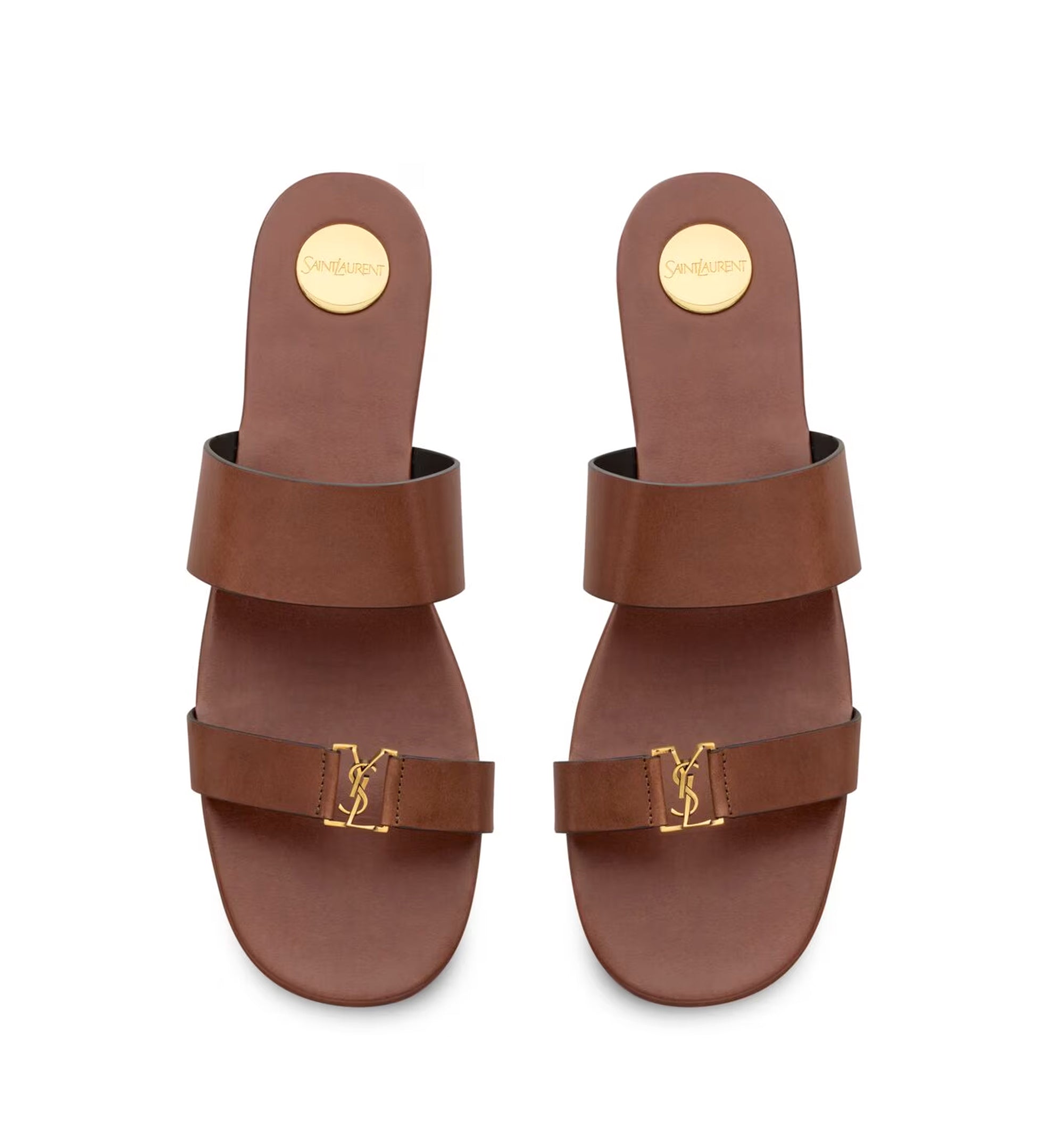 Babylone Slides in Smooth Leather