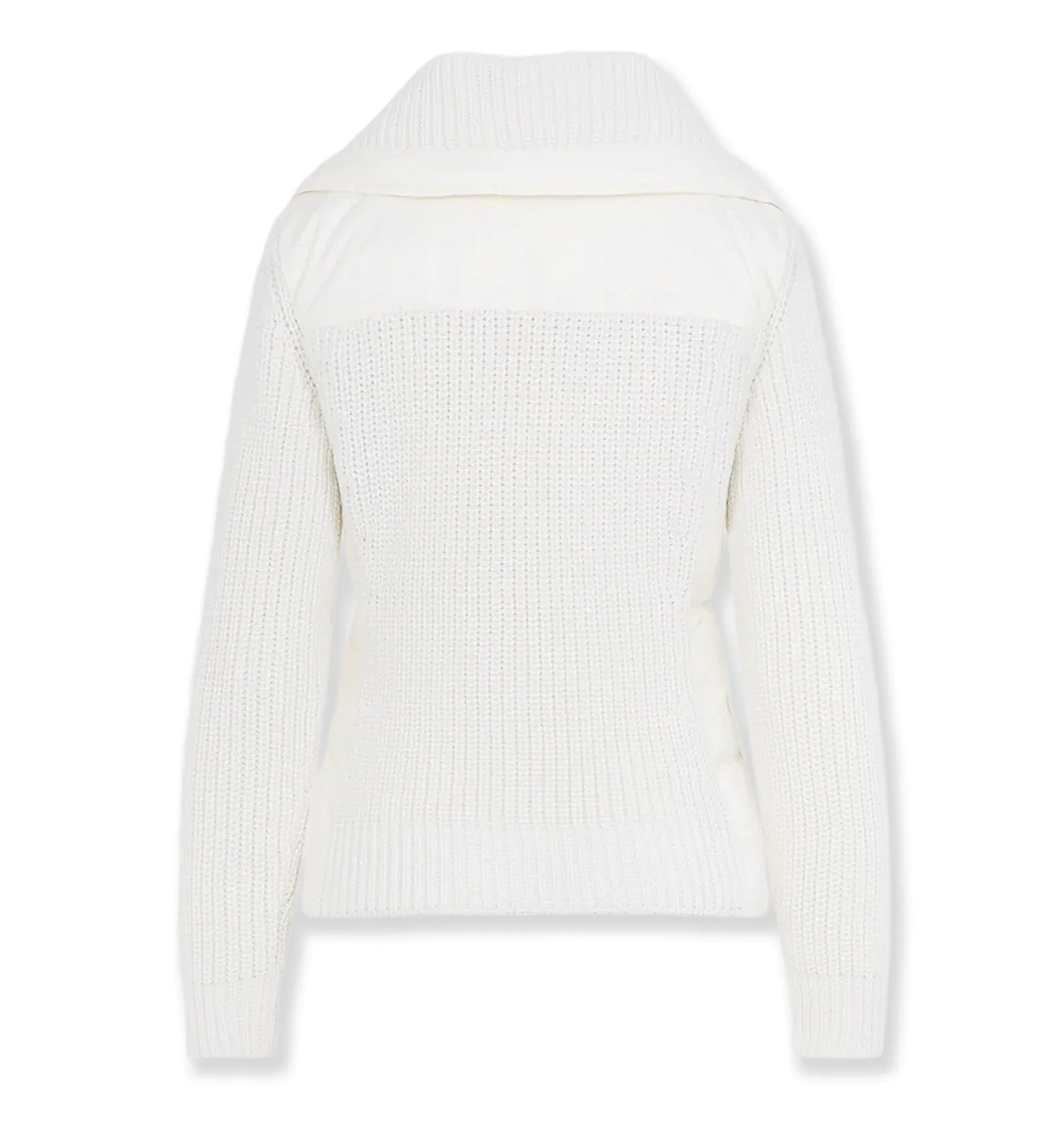 Padded Wool Zip-Up Cardigan