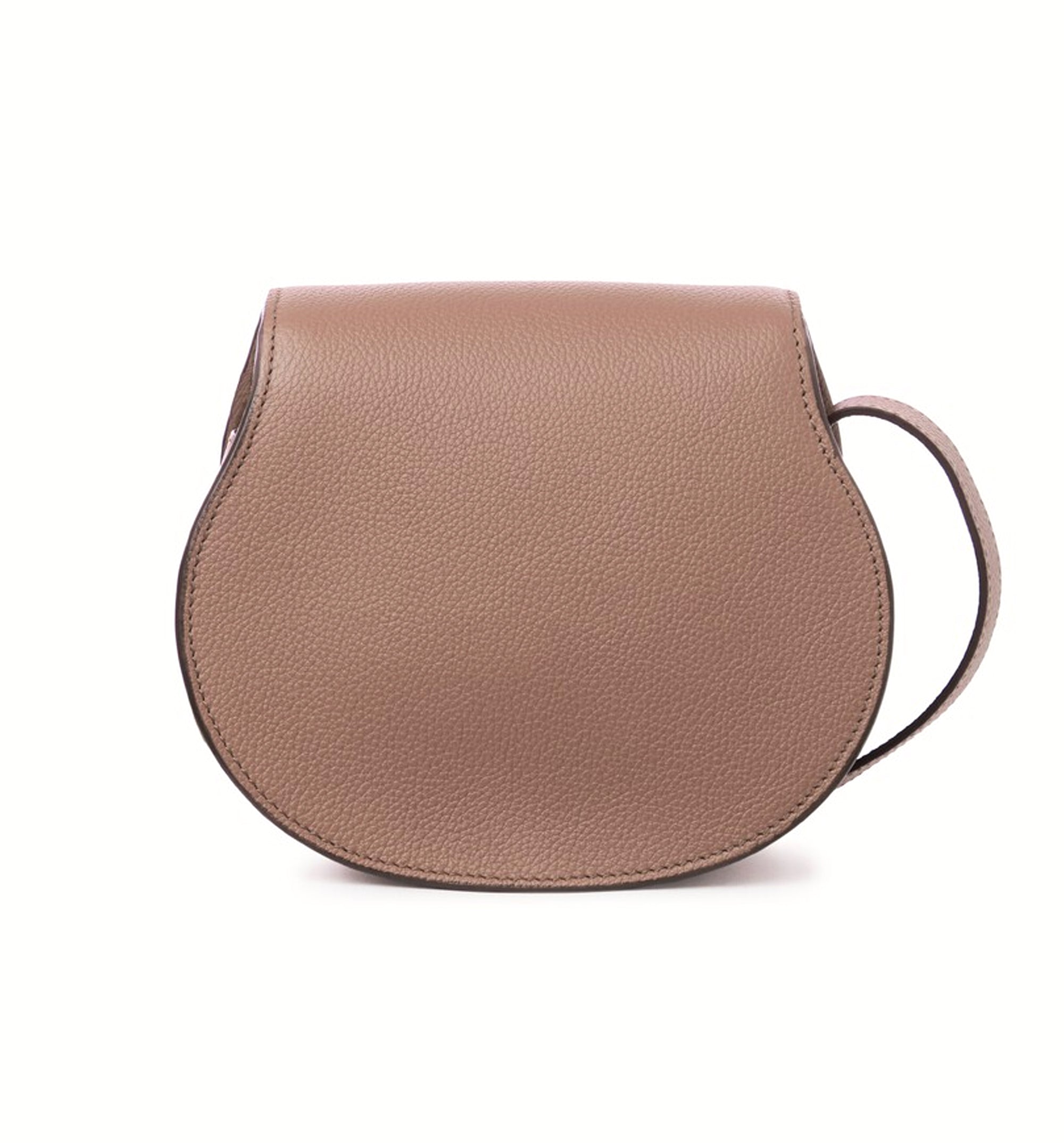 Small Marcie Saddle Bag in Grained Leather
