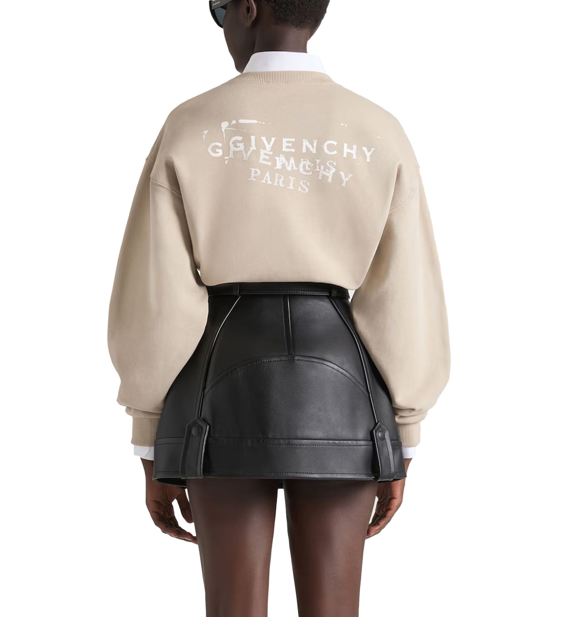 GIVENCHY Stamp Print Fleece Sweatshirt